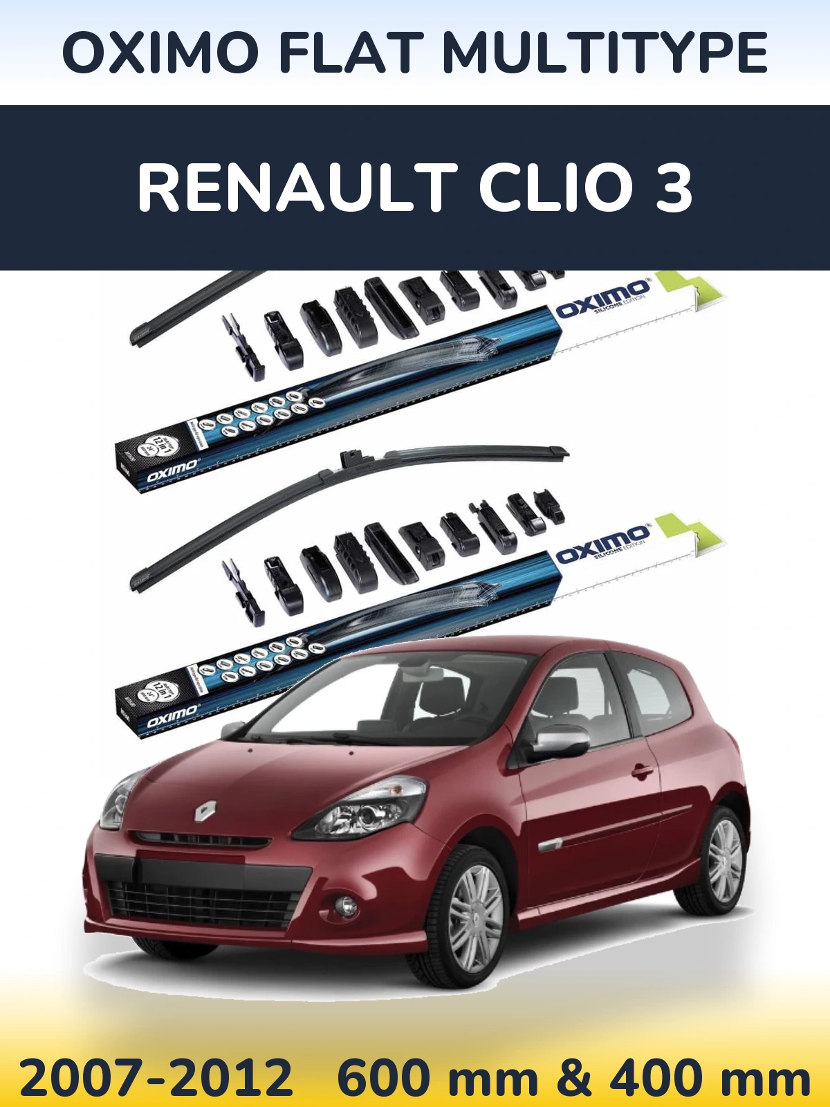 Torkarblad Oximo Flat MultiType för Renault Clio 3