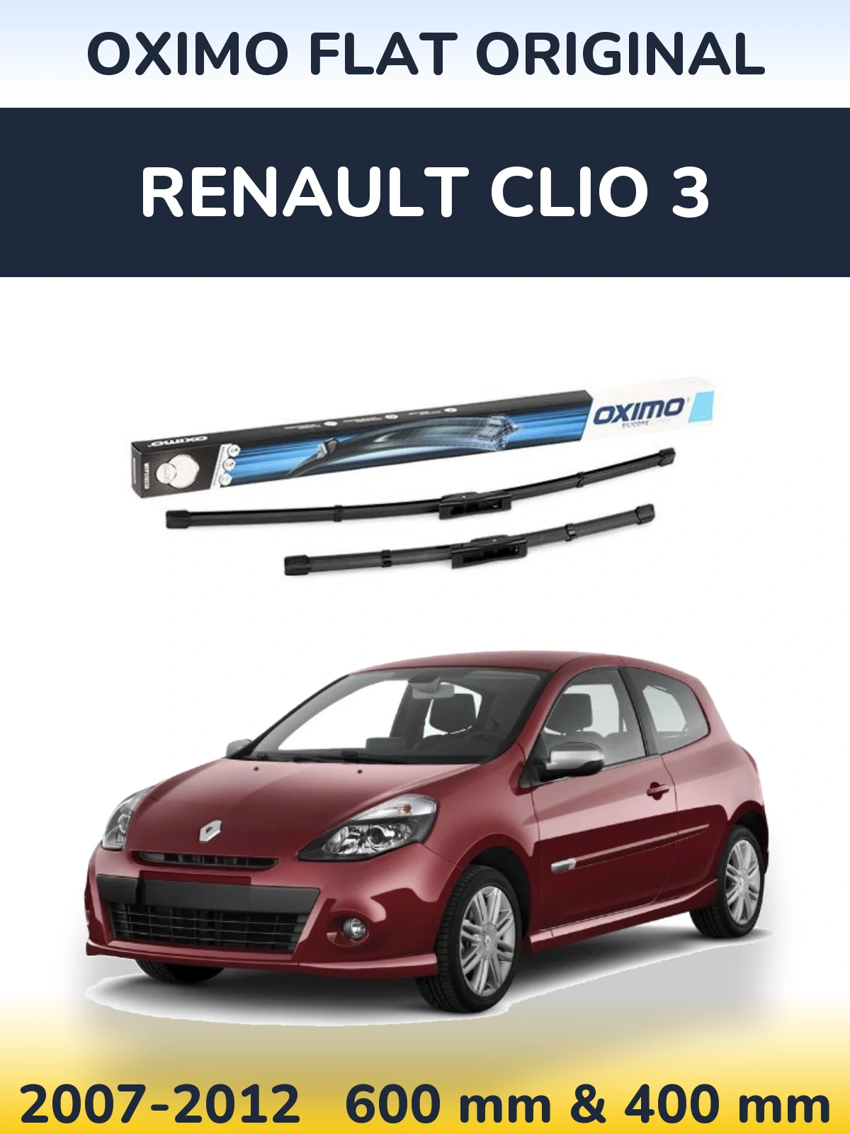 Torkarblad Oximo Flat Original för Renault Clio 3