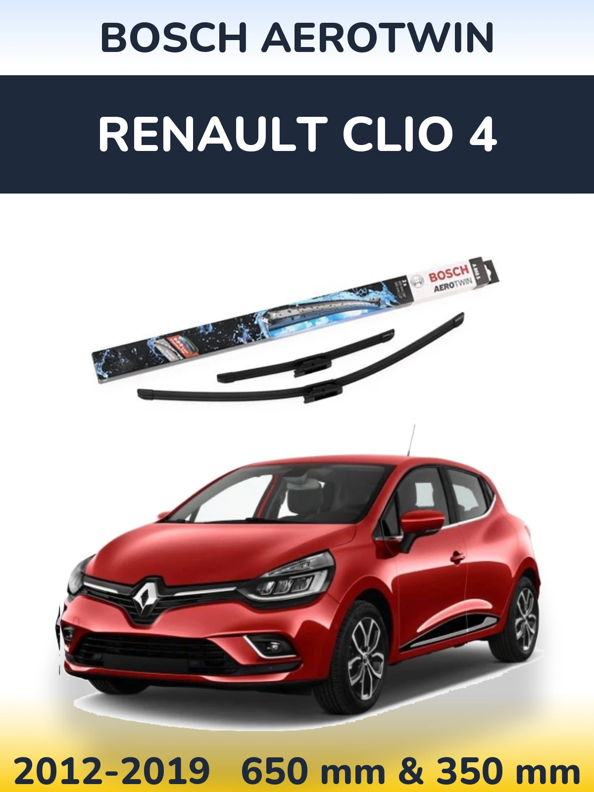 Torkarblad BOSCH AeroTwin för Renault Clio 4