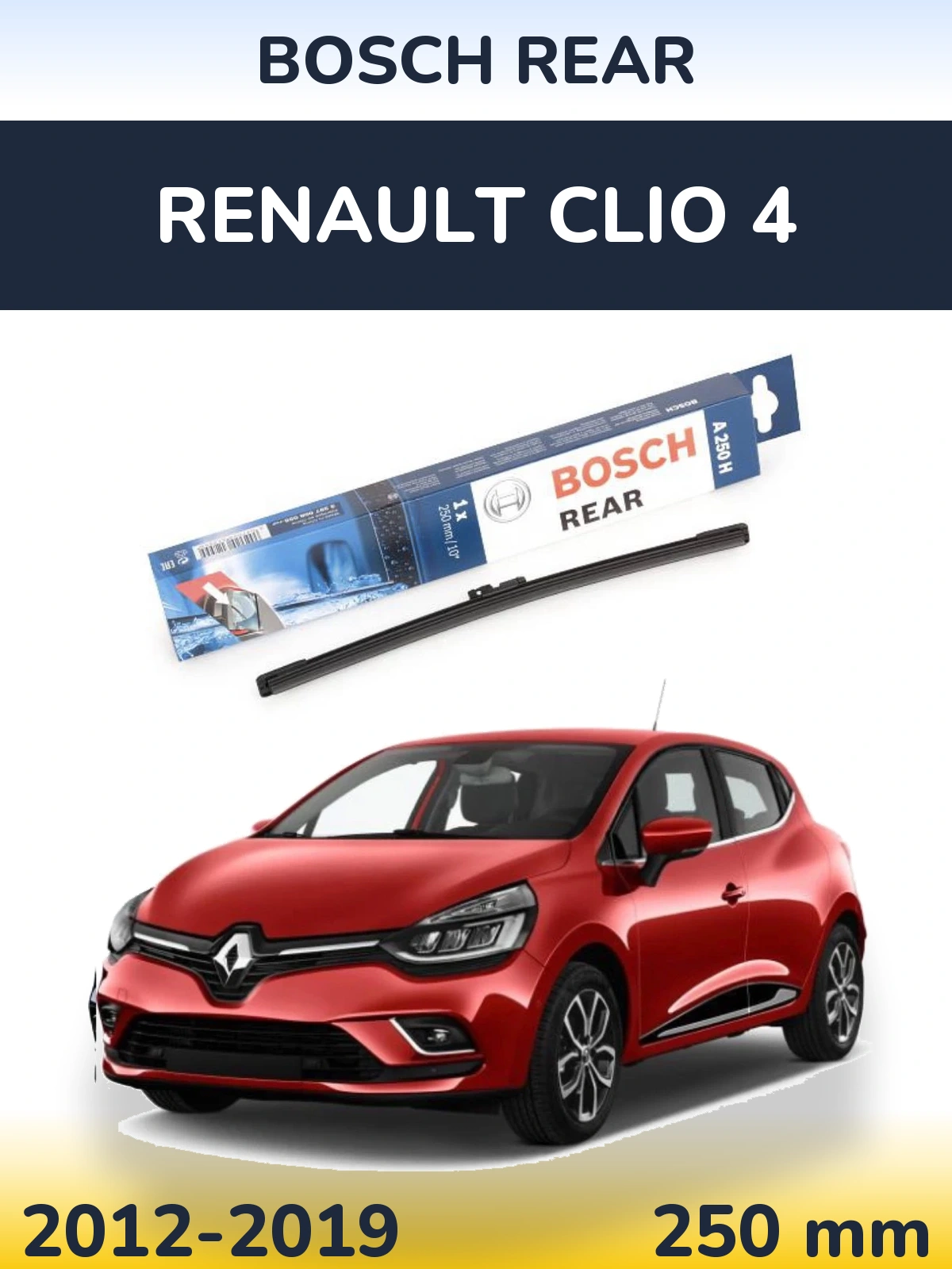 Torkarblad BOSCH Rear för Renault Clio 4