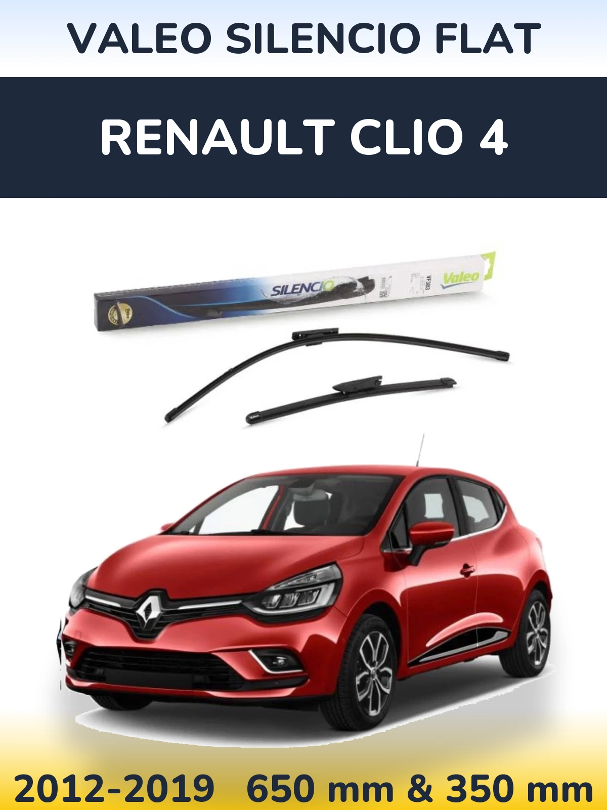 Torkarblad Valeo Silencio Flat för Renault Clio 4