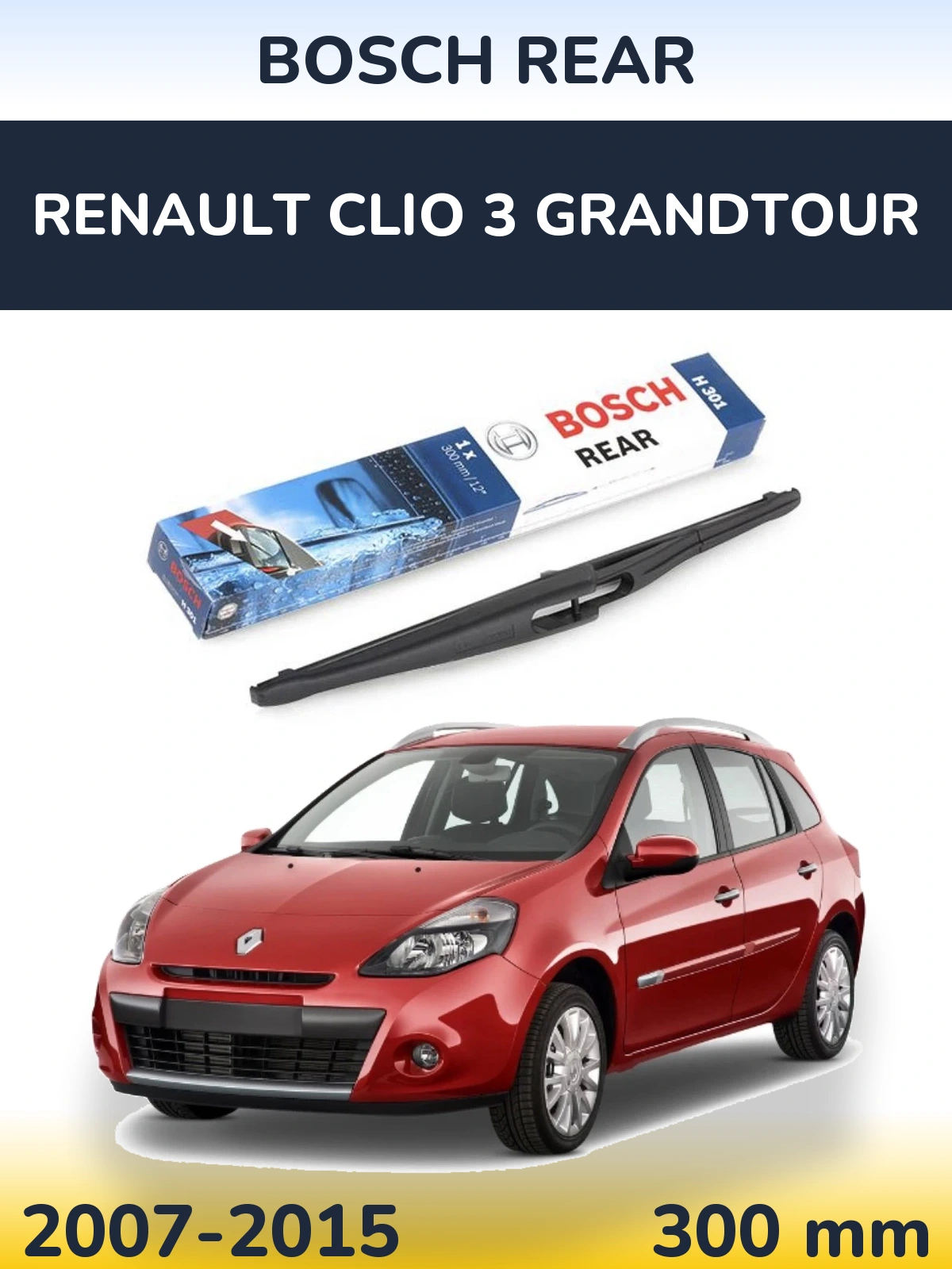 Torkarblad BOSCH Rear för Renault Clio 3 Grandtour