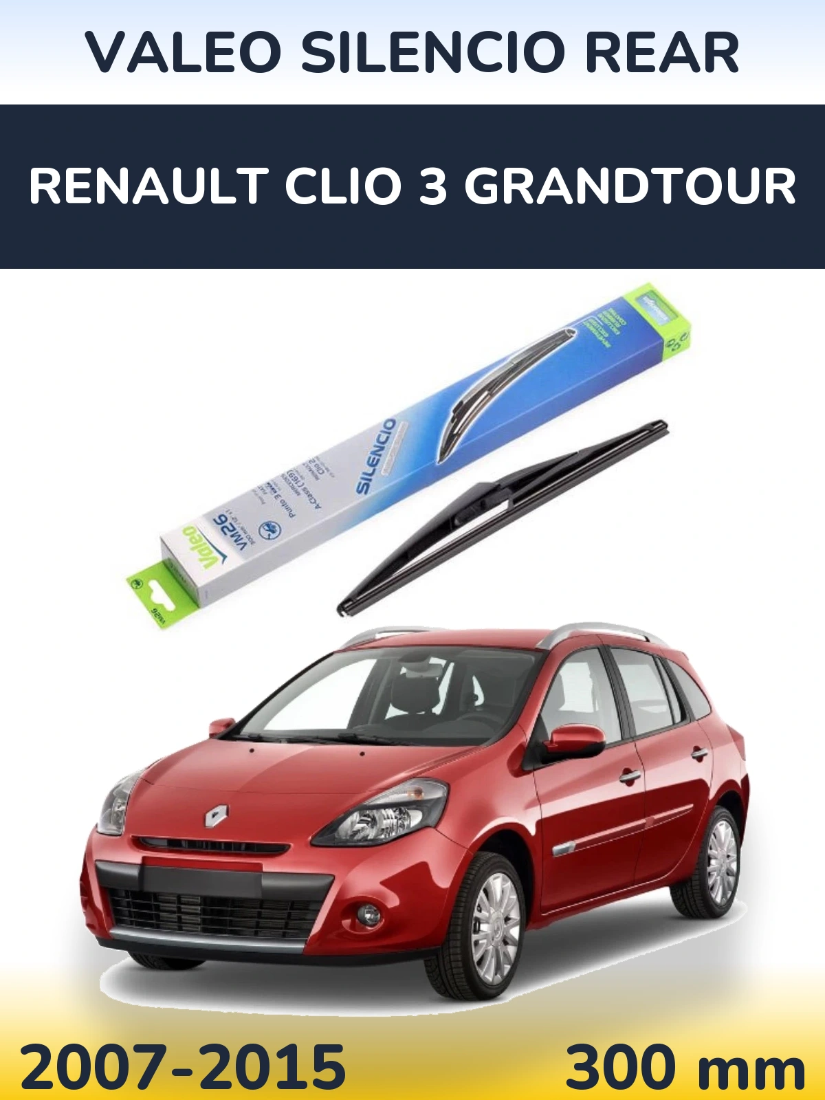 Torkarblad Valeo Silencio Rear för Renault Clio 3 Grandtour
