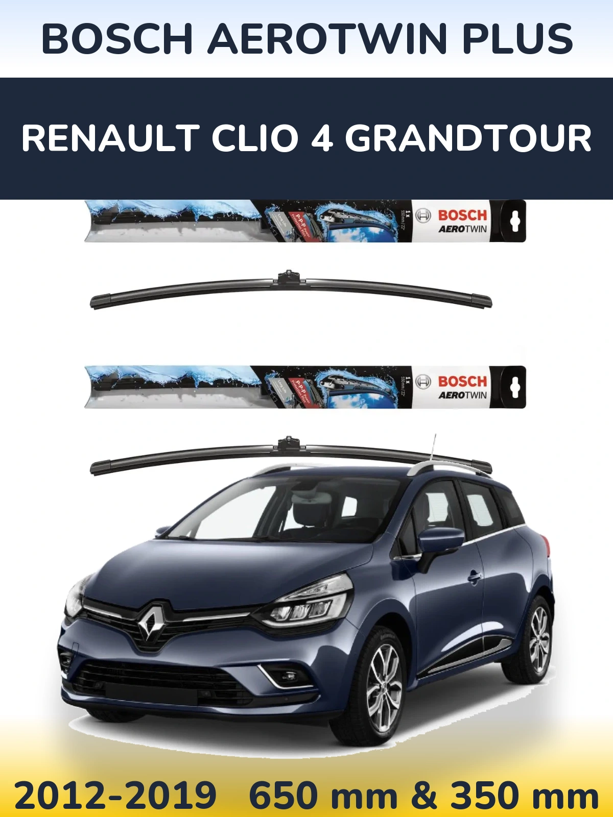 Torkarblad BOSCH AeroTwin Plus för Renault Clio 4 Grandtour