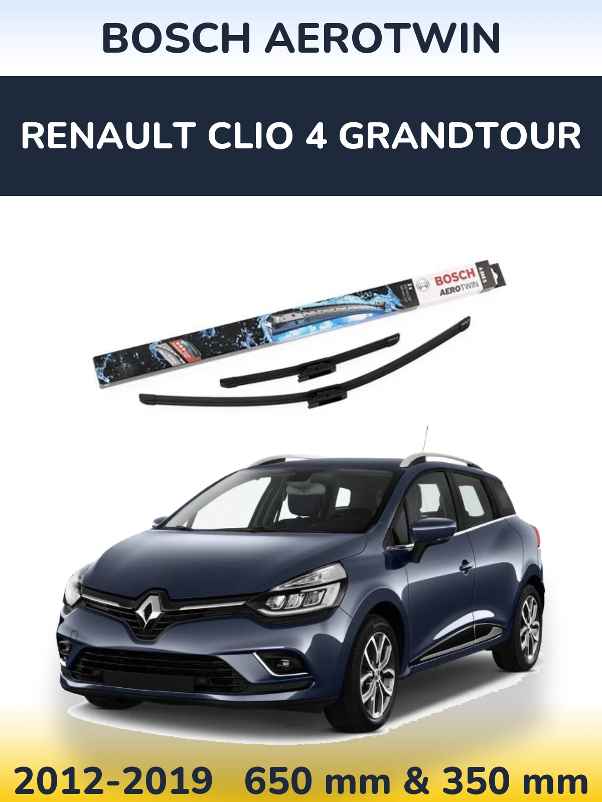 Torkarblad BOSCH AeroTwin för Renault Clio 4 Grandtour