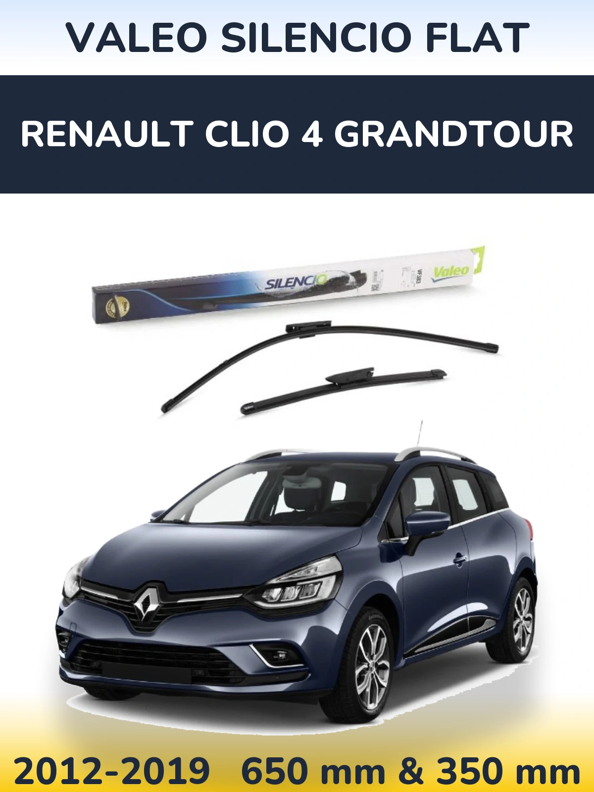 Torkarblad Valeo Silencio Flat för Renault Clio 4 Grandtour