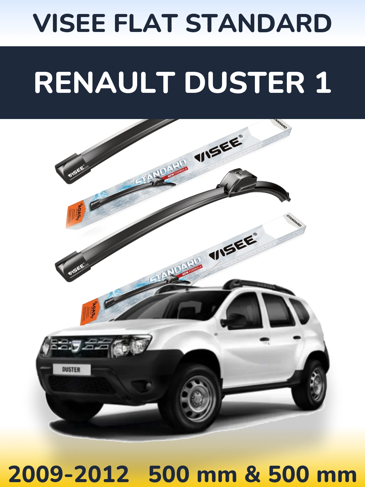 Torkarblad VISEE FLAT STANDARD för Renault Duster 1