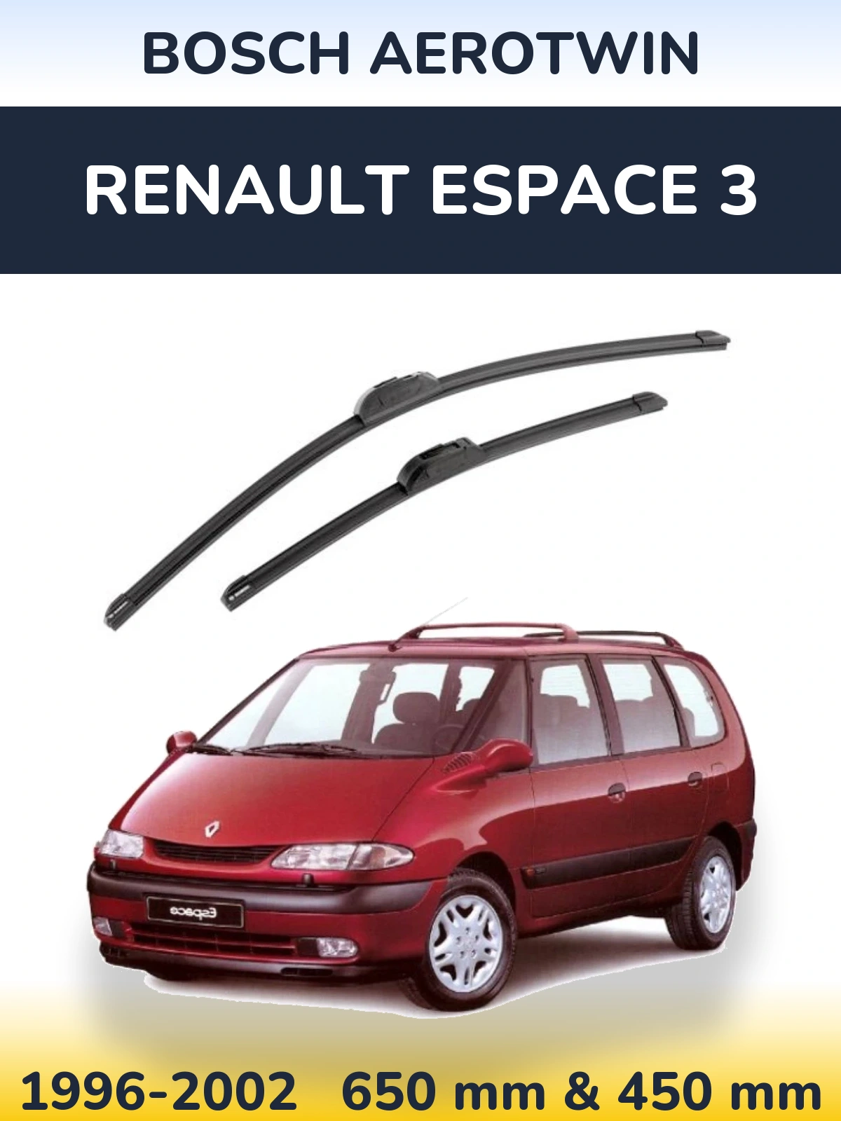 Torkarblad BOSCH AeroTwin för Renault Espace 3