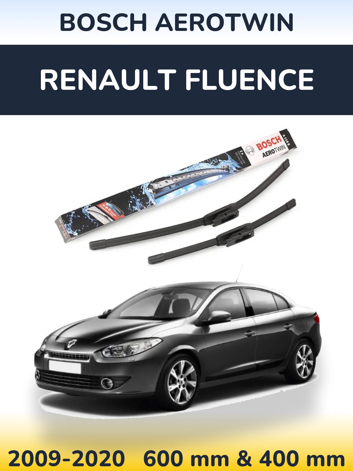 Torkarblad BOSCH AeroTwin för Renault Fluence