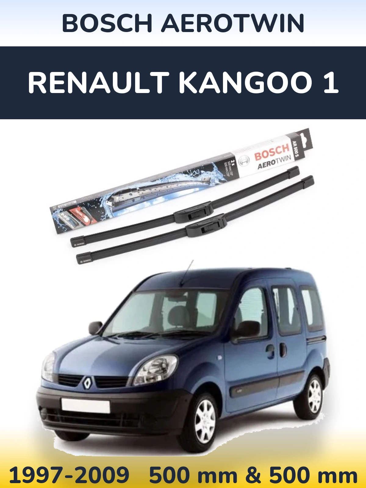 Torkarblad BOSCH AeroTwin för Renault Kangoo 1