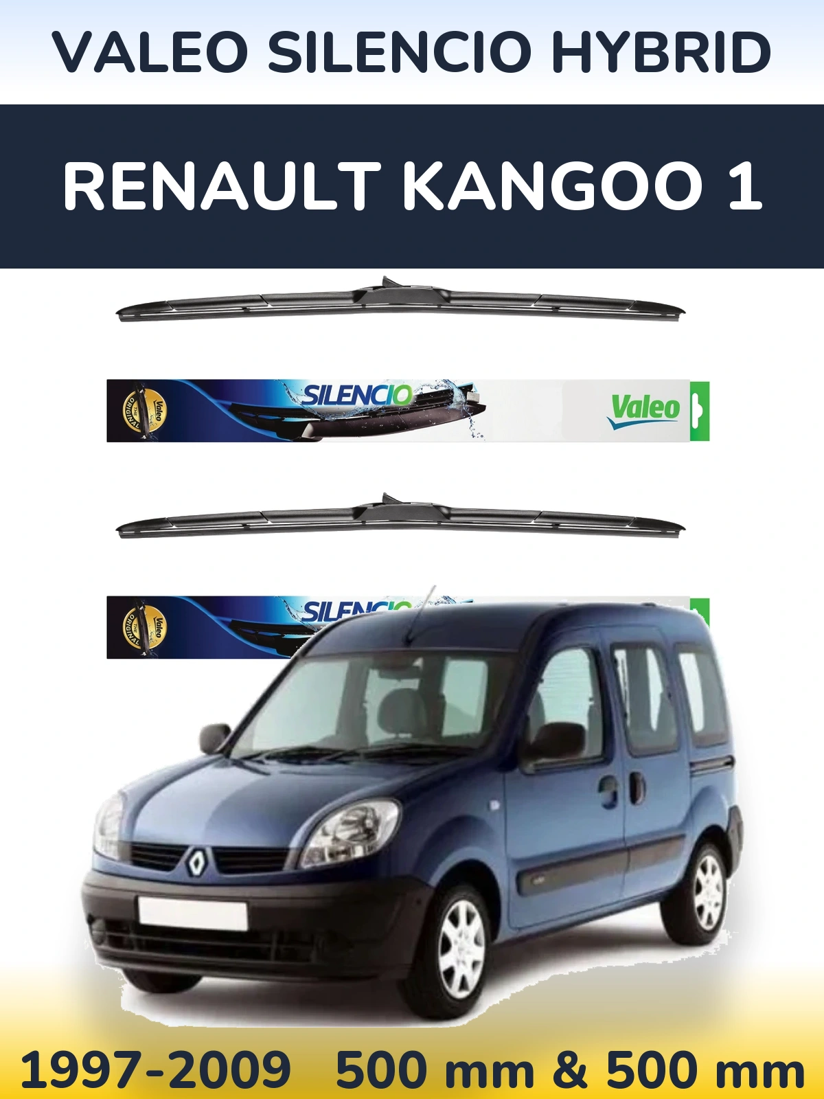 Torkarblad Valeo Silencio Hybrid för Renault Kangoo 1