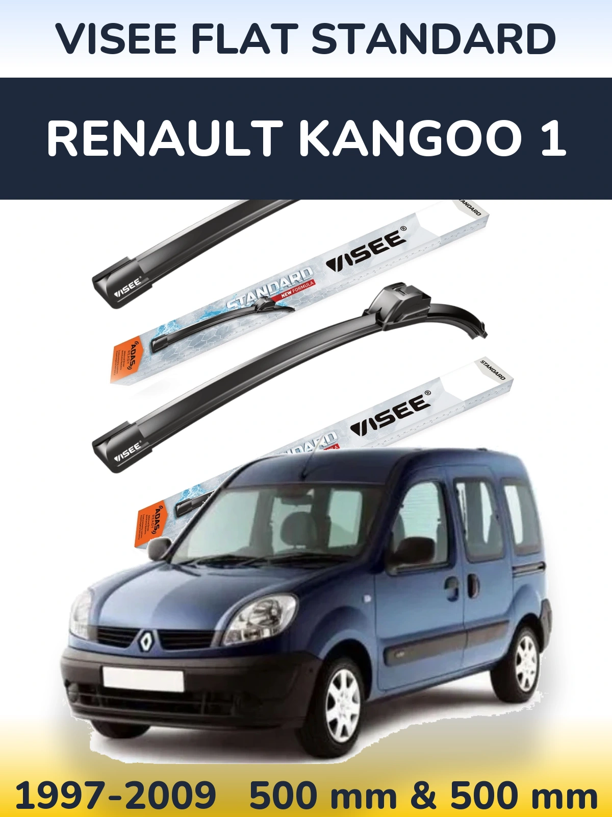 Torkarblad VISEE FLAT STANDARD för Renault Kangoo 1