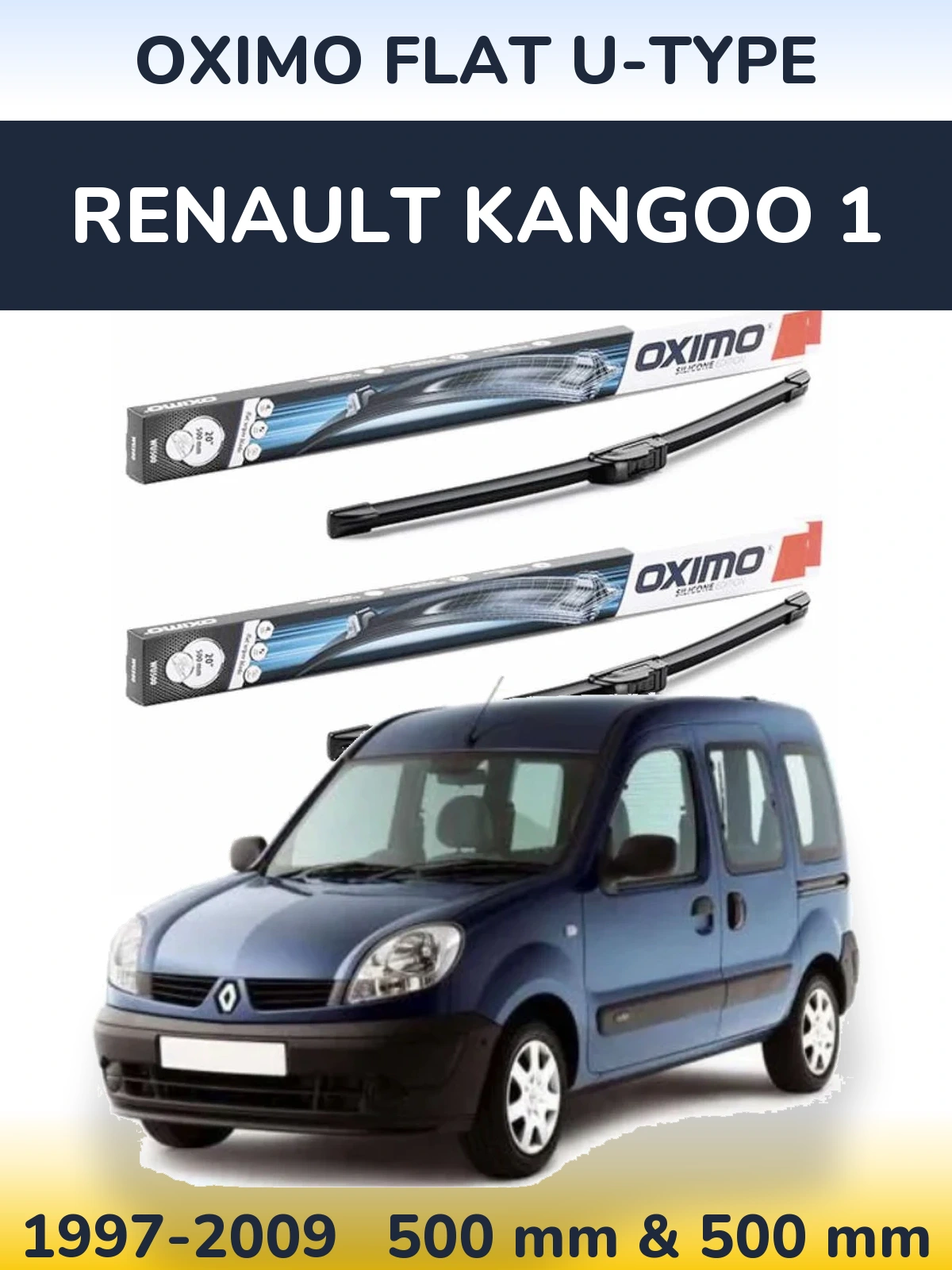 Torkarblad Oximo Flat U-type för Renault Kangoo 1