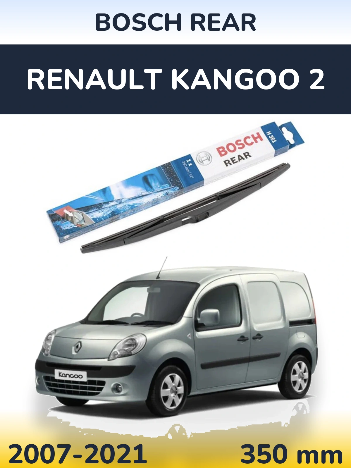 Torkarblad BOSCH Rear för Renault Kangoo 2
