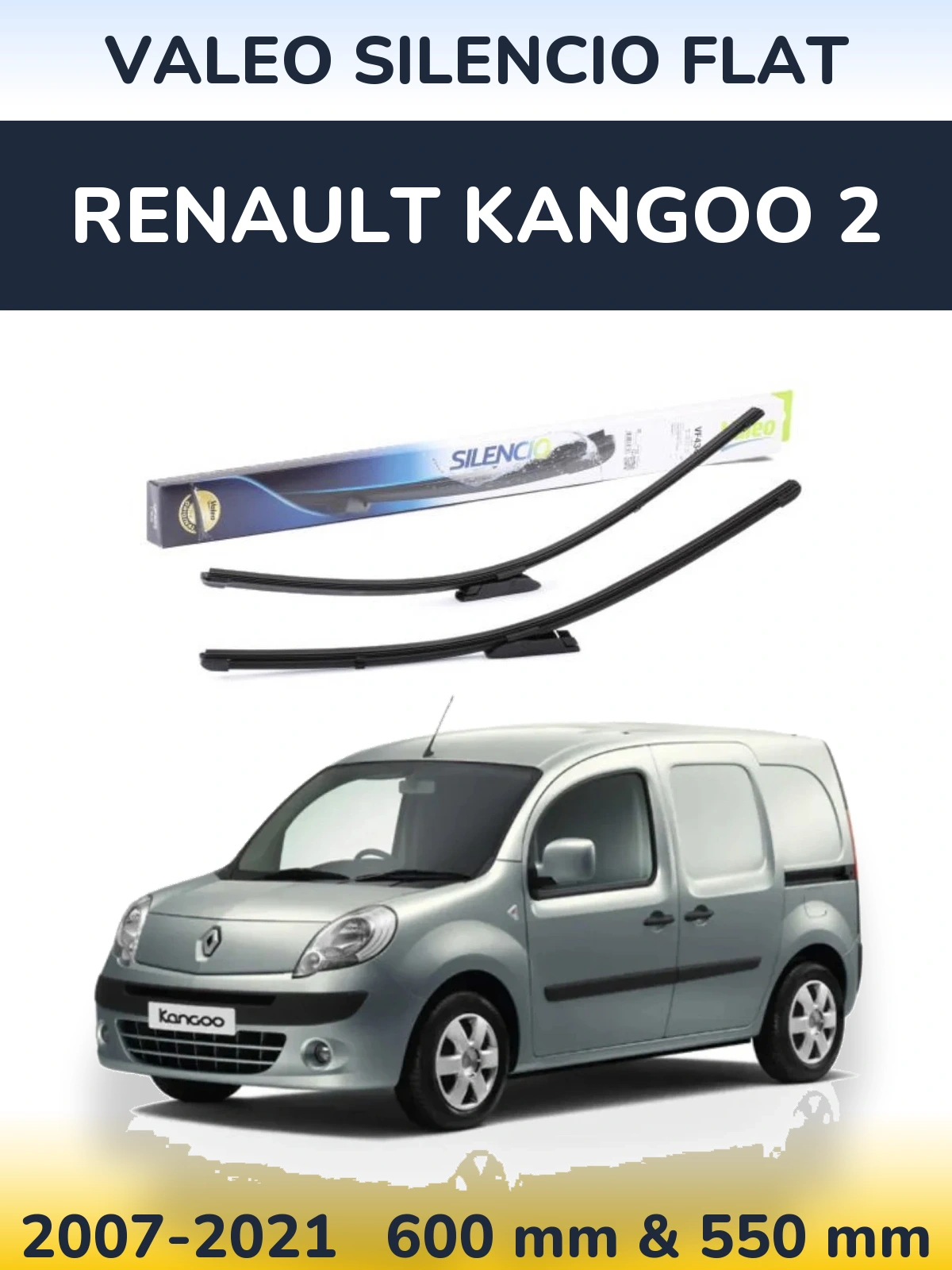 Torkarblad Valeo Silencio Flat för Renault Kangoo 2