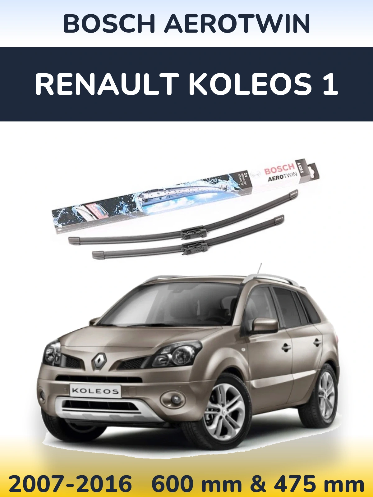 Torkarblad BOSCH AeroTwin för Renault Koleos 1