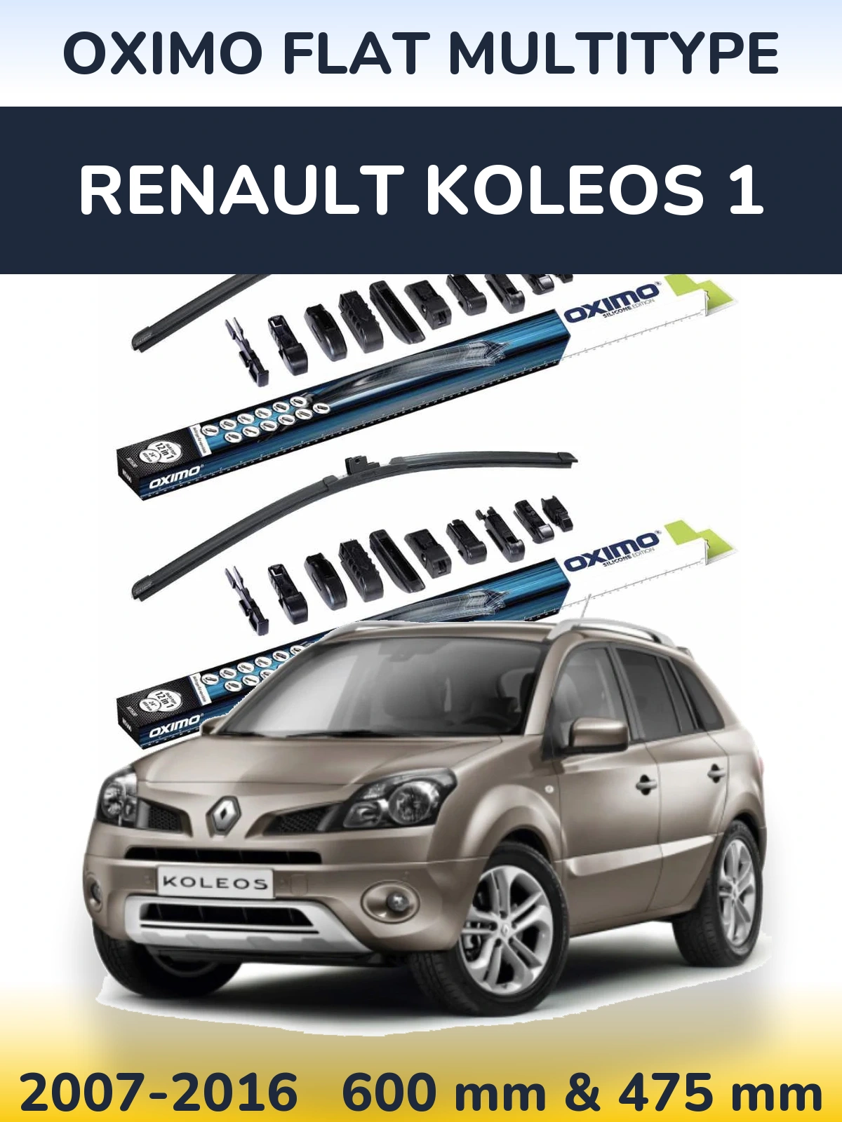 Torkarblad Oximo Flat MultiType för Renault Koleos 1