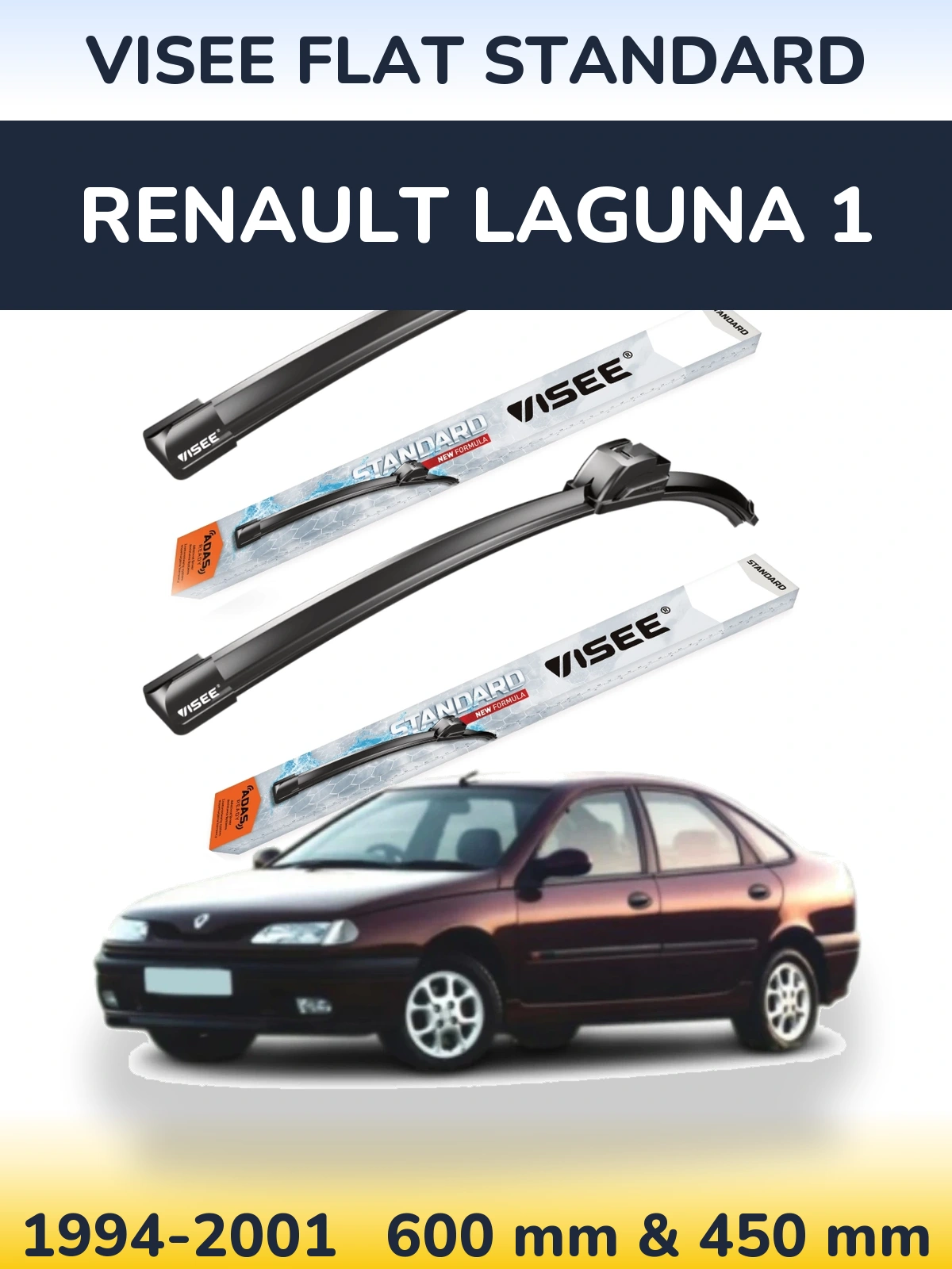 Torkarblad VISEE FLAT STANDARD för Renault Laguna 1
