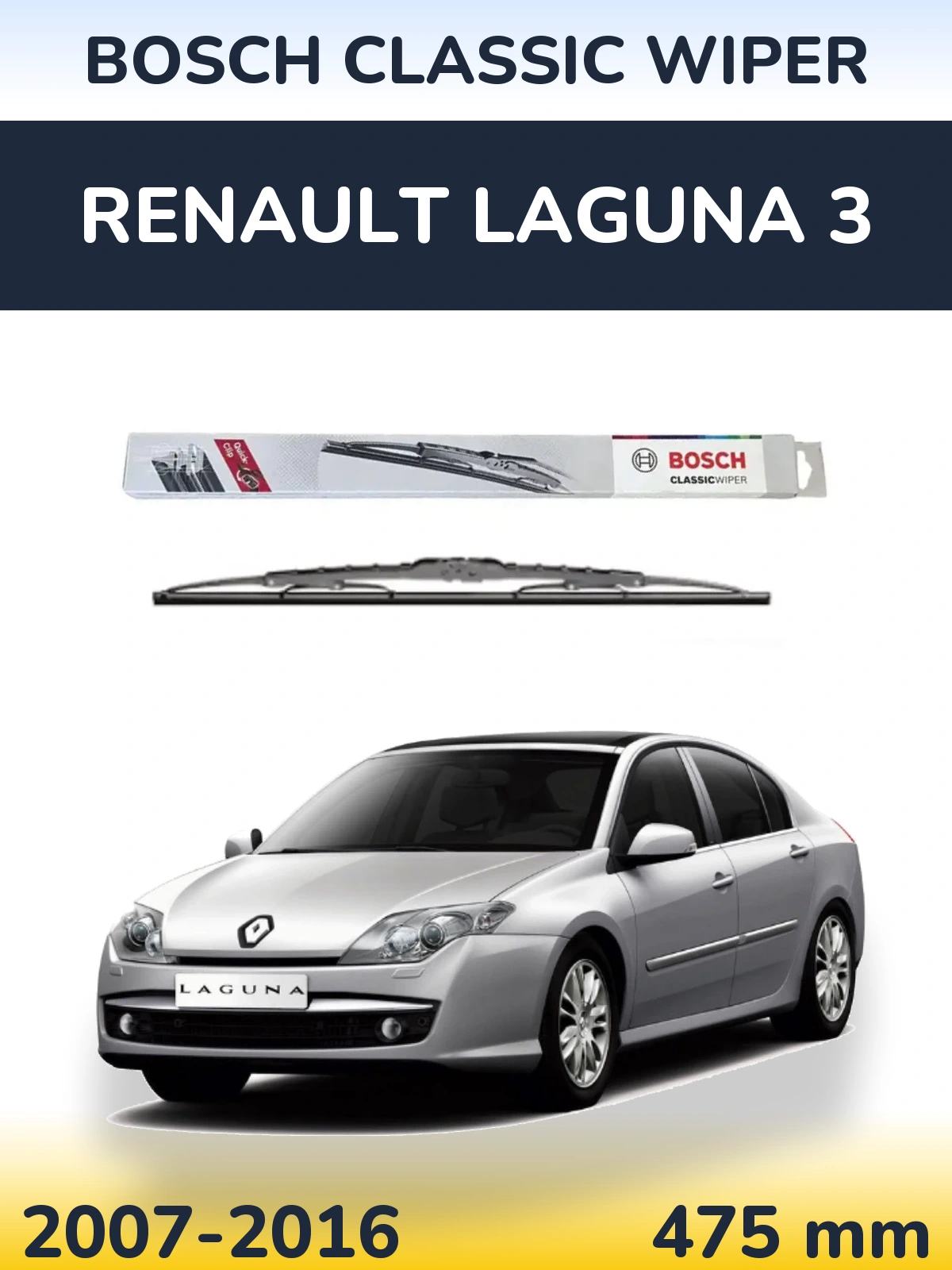 Torkarblad BOSCH Classic Wiper för Renault Laguna 3