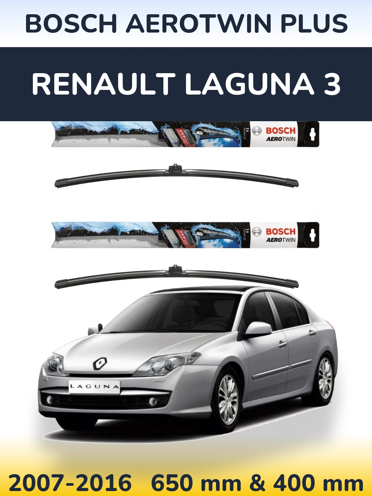Torkarblad BOSCH AeroTwin Plus för Renault Laguna 3