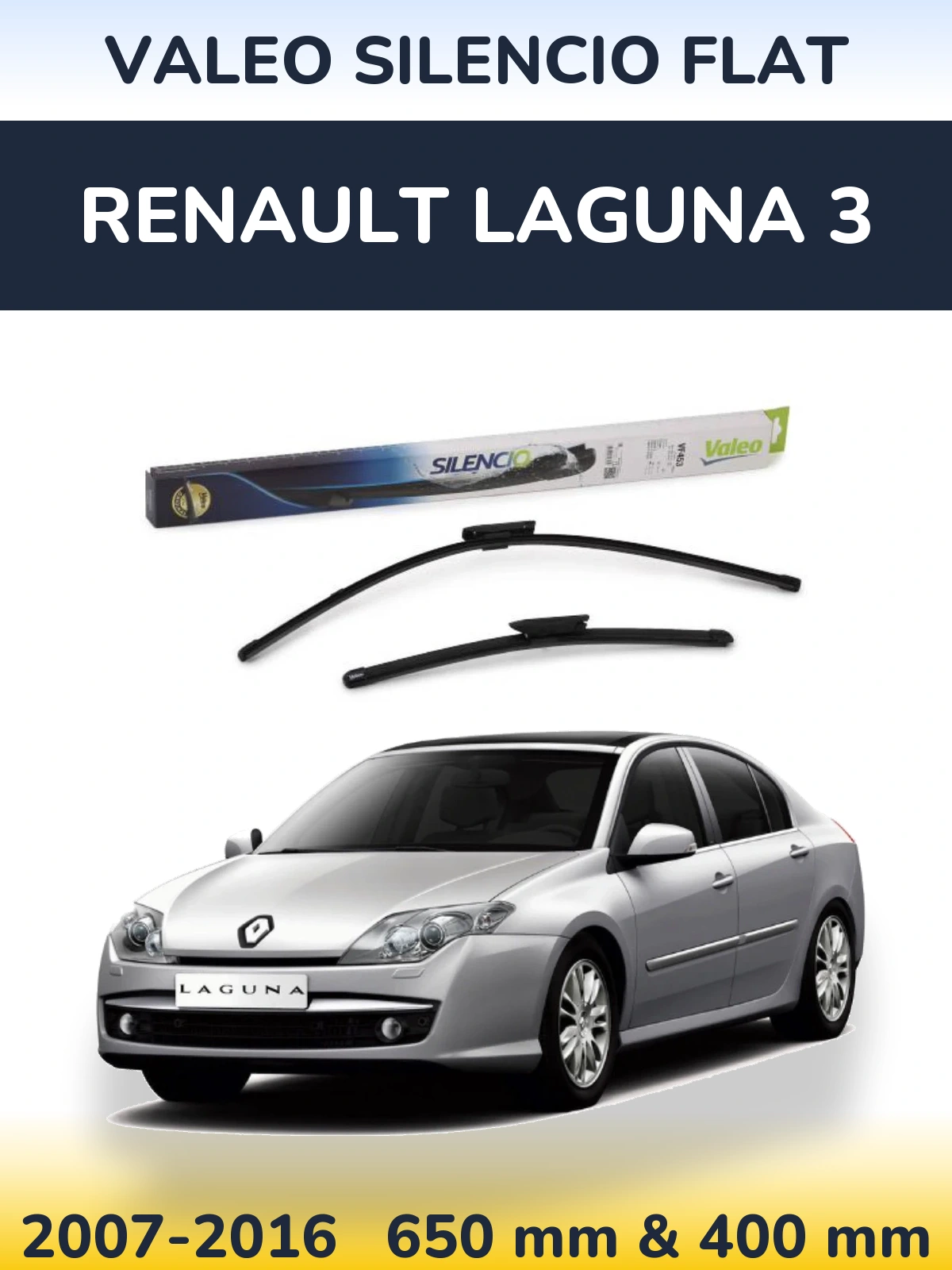 Torkarblad Valeo Silencio Flat för Renault Laguna 3