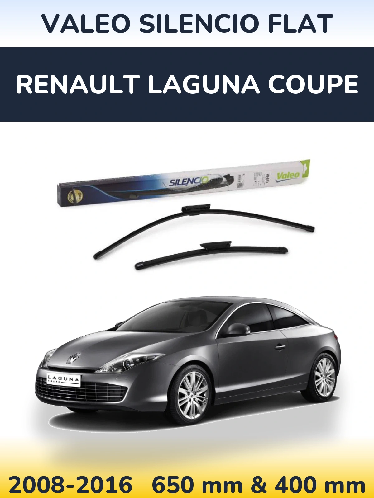 Torkarblad Valeo Silencio Flat för Renault Laguna Coupe