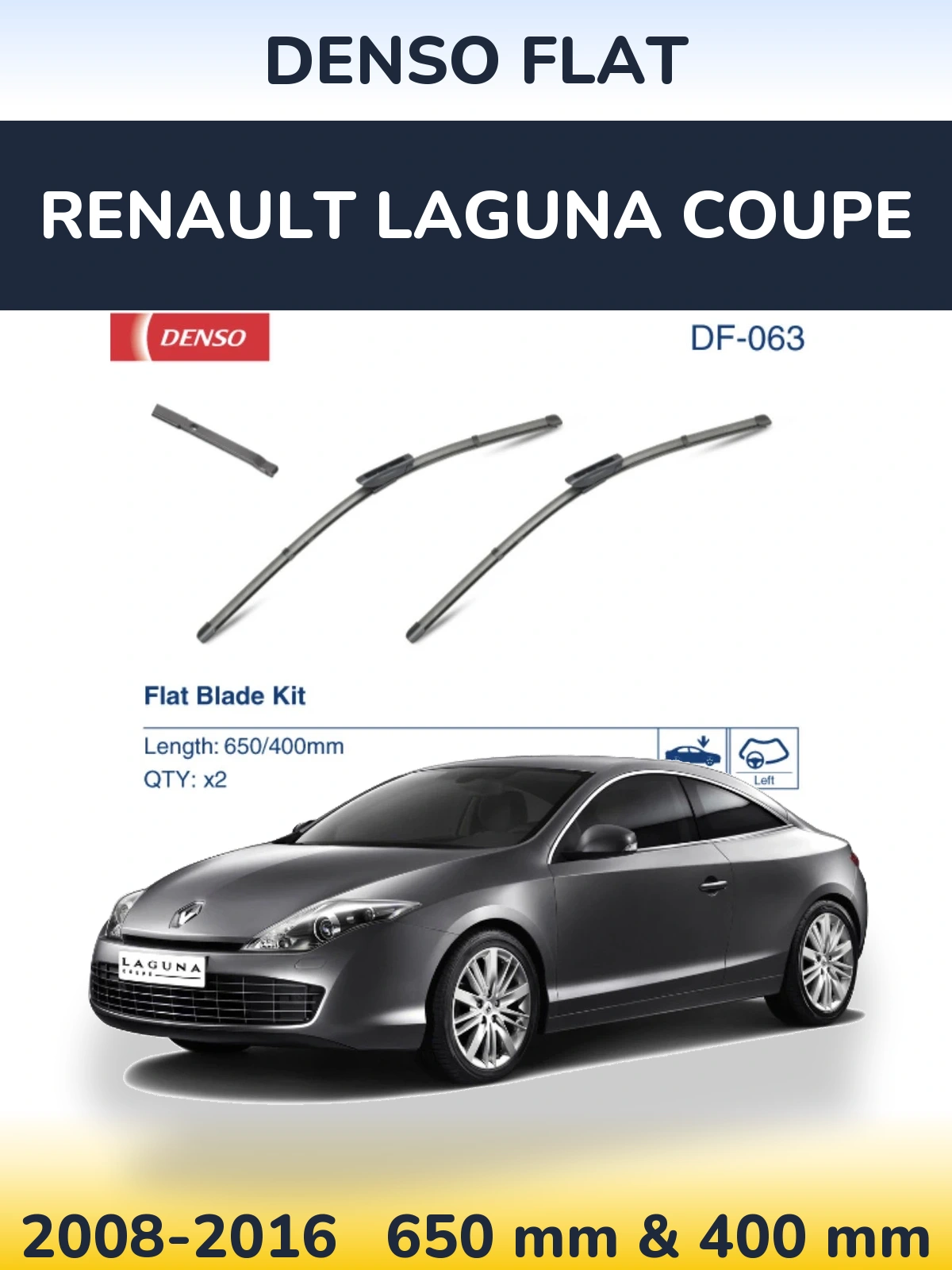 Torkarblad Denso Flat för Renault Laguna Coupe