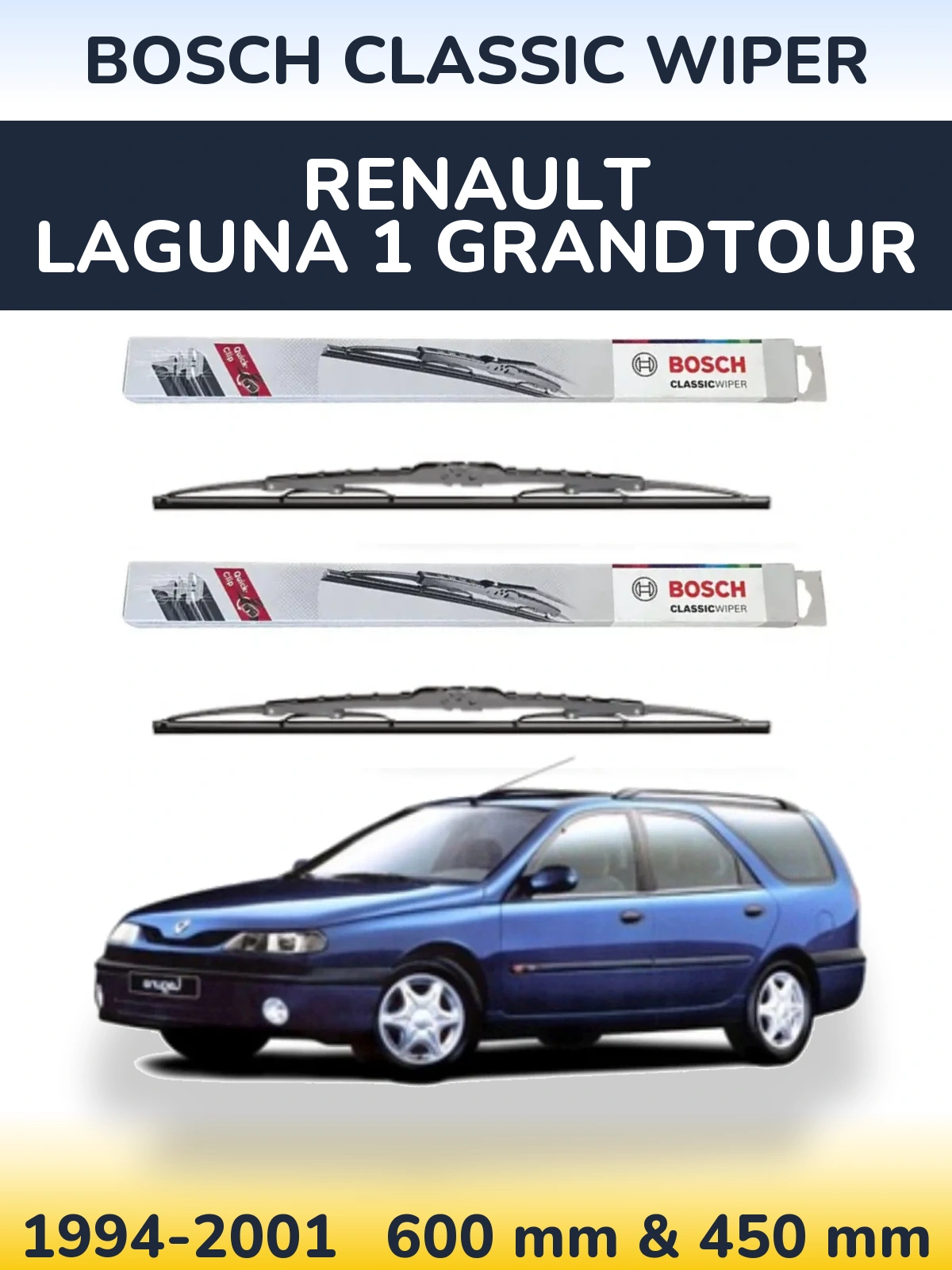 Torkarblad BOSCH Classic Wiper för Renault Laguna 1 Grandtour