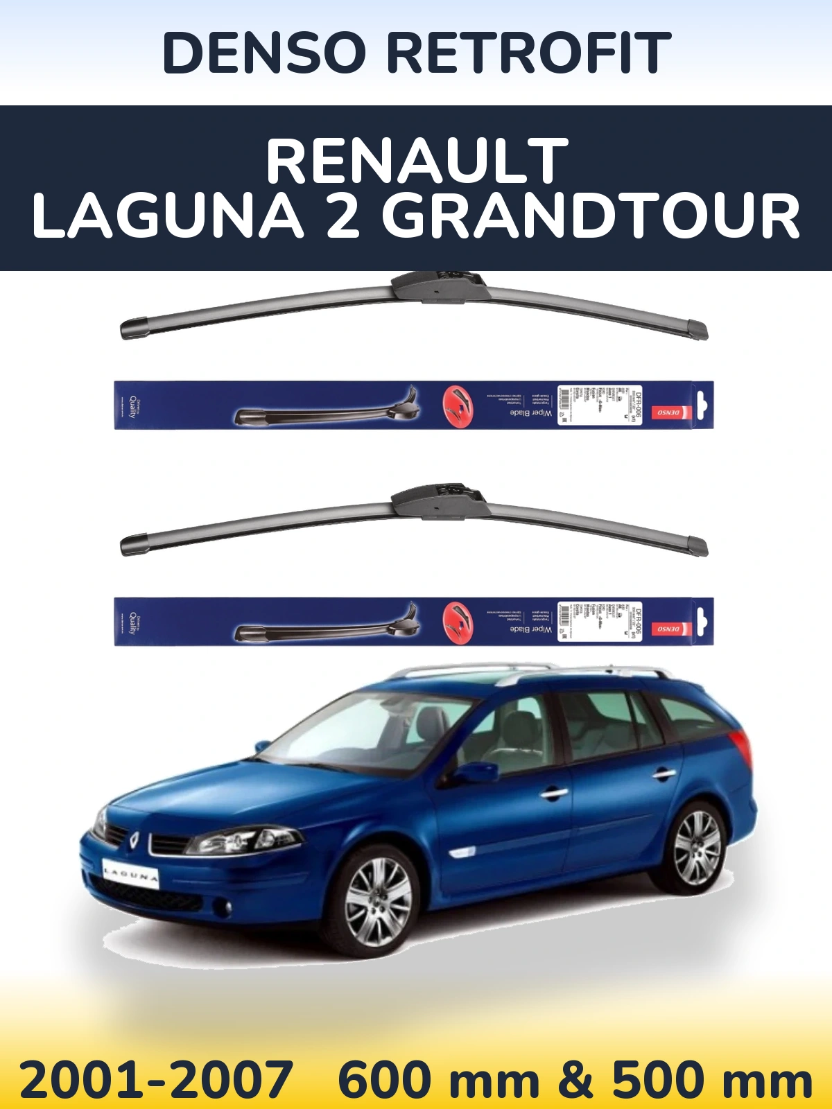 Torkarblad Denso Retrofit för Renault Laguna 2 Grandtour