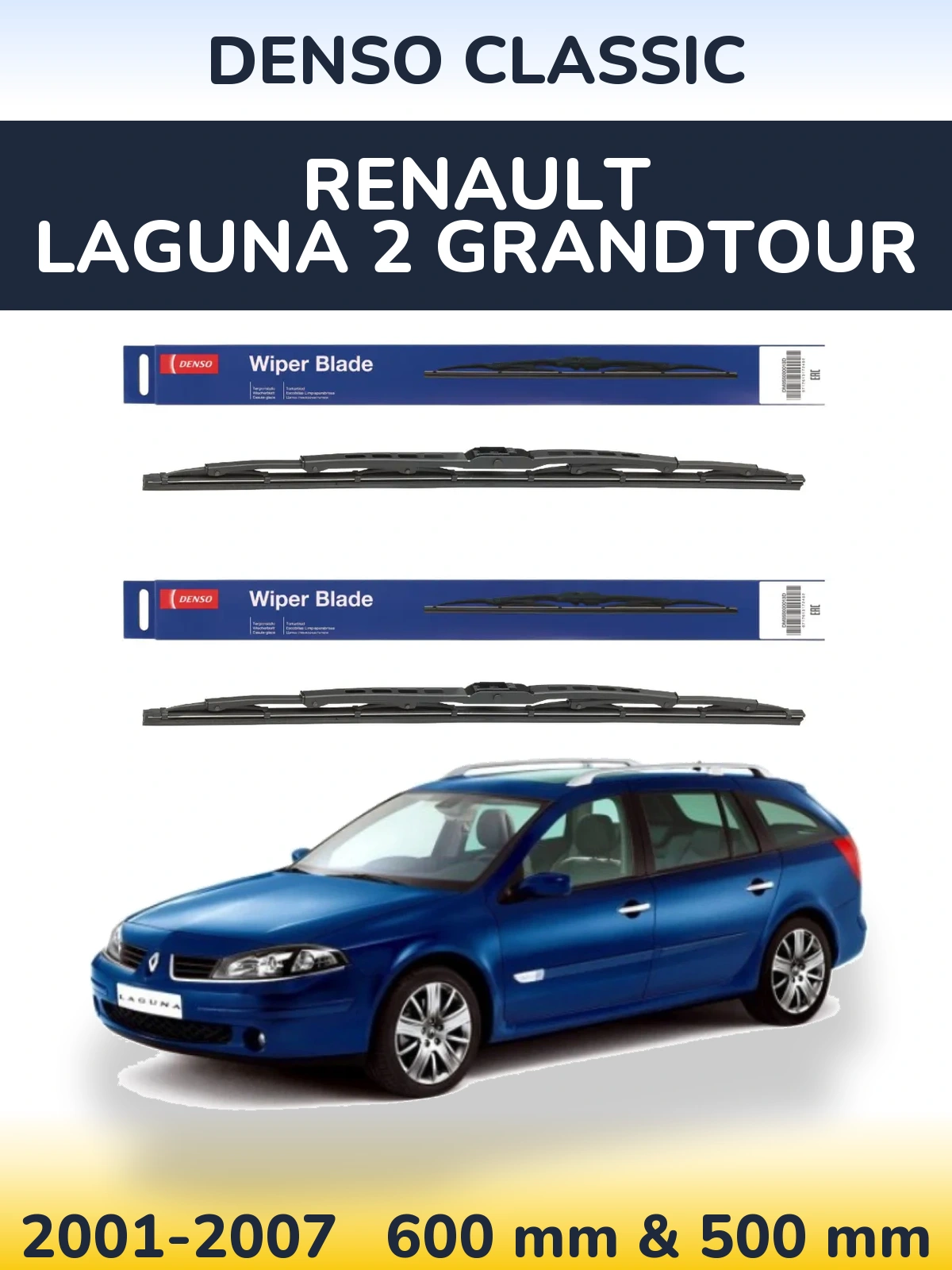 Torkarblad Denso Classic för Renault Laguna 2 Grandtour