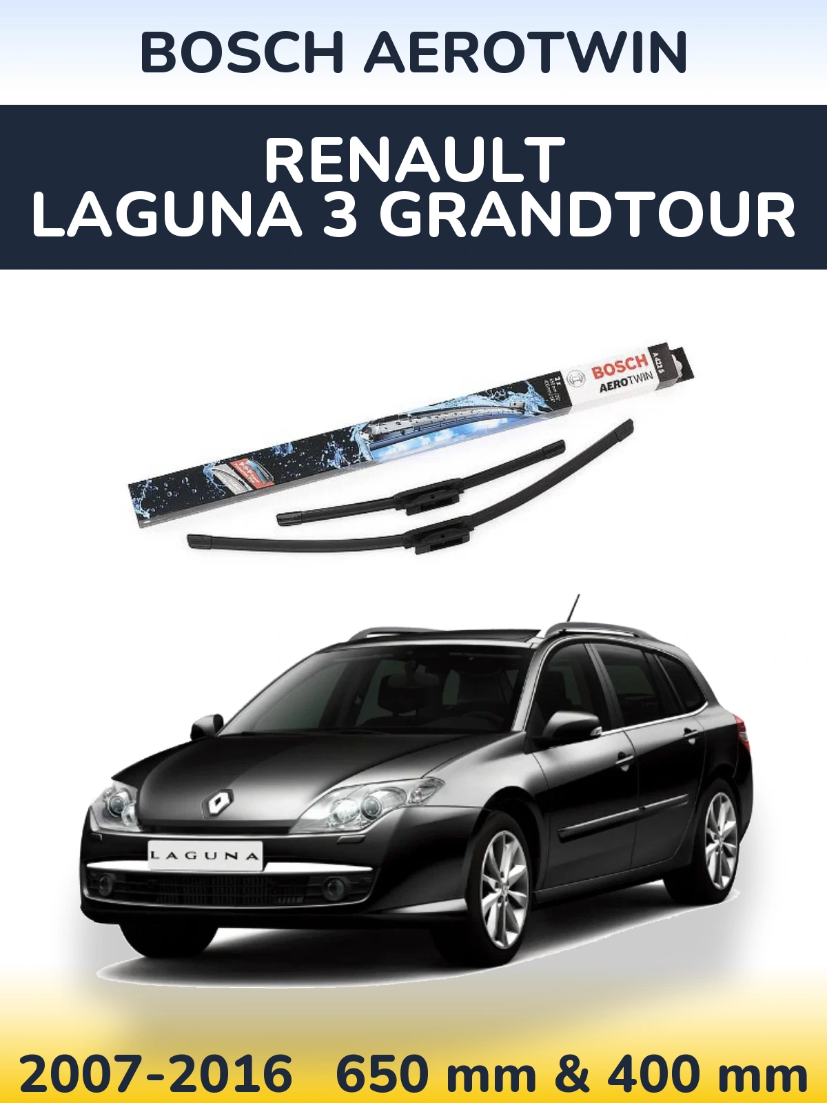Torkarblad BOSCH AeroTwin för Renault Laguna 3 Grandtour