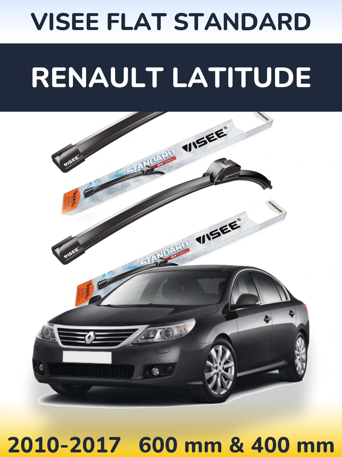 Torkarblad VISEE FLAT STANDARD för Renault Latitude