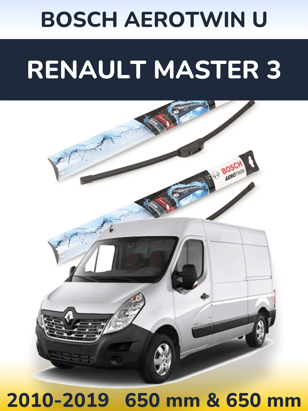 Torkarblad BOSCH AeroTwin U för Renault Master 3