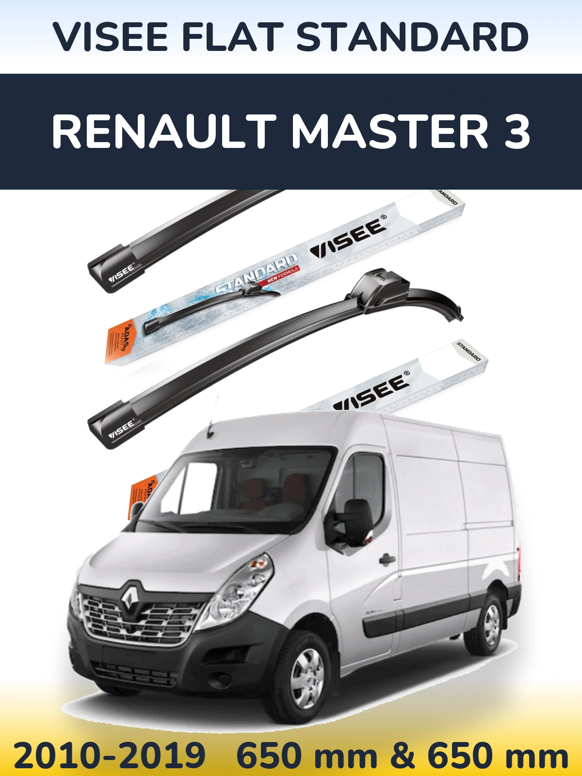 Torkarblad VISEE FLAT STANDARD för Renault Master 3