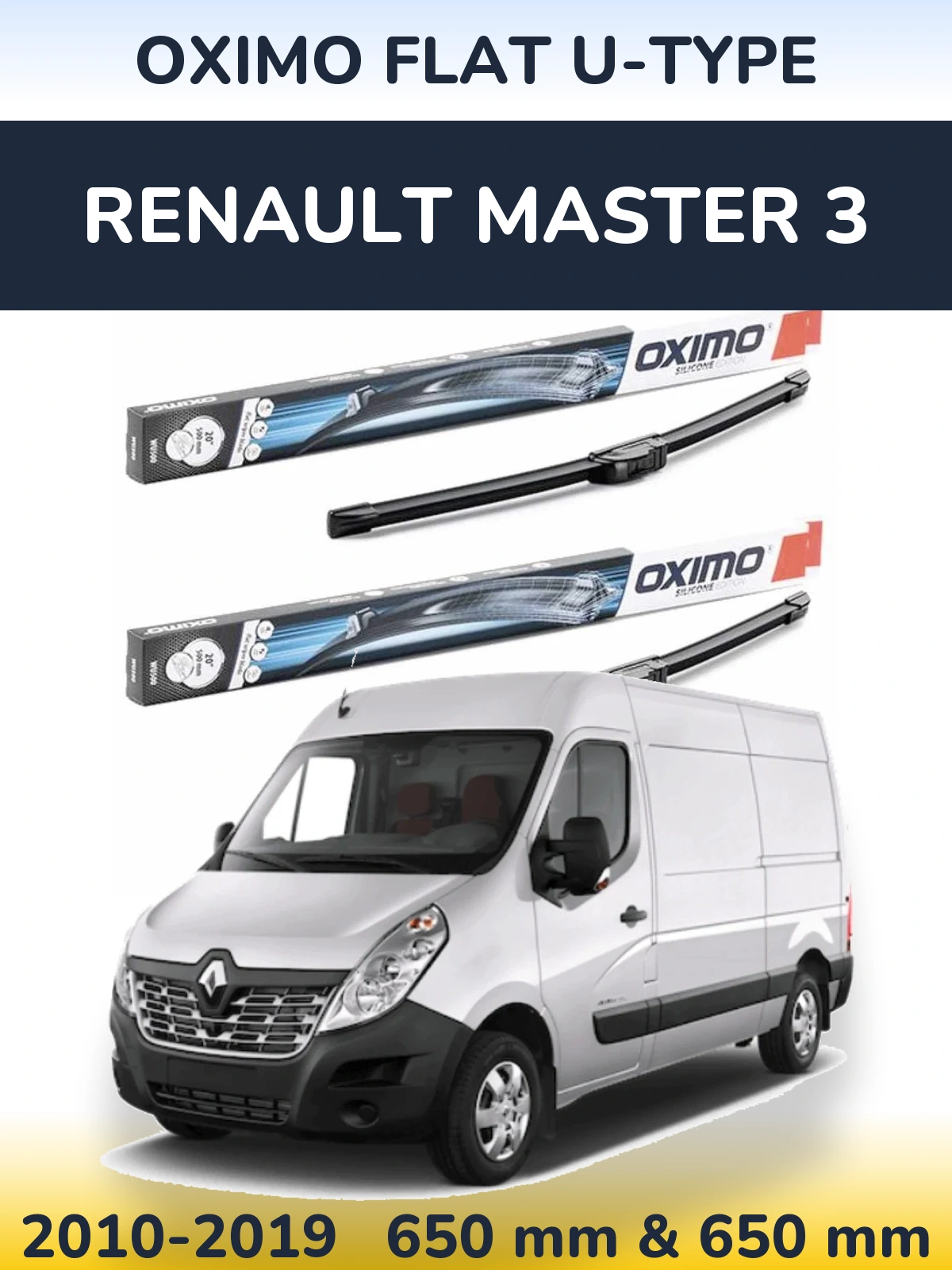 Torkarblad Oximo Flat U-type för Renault Master 3