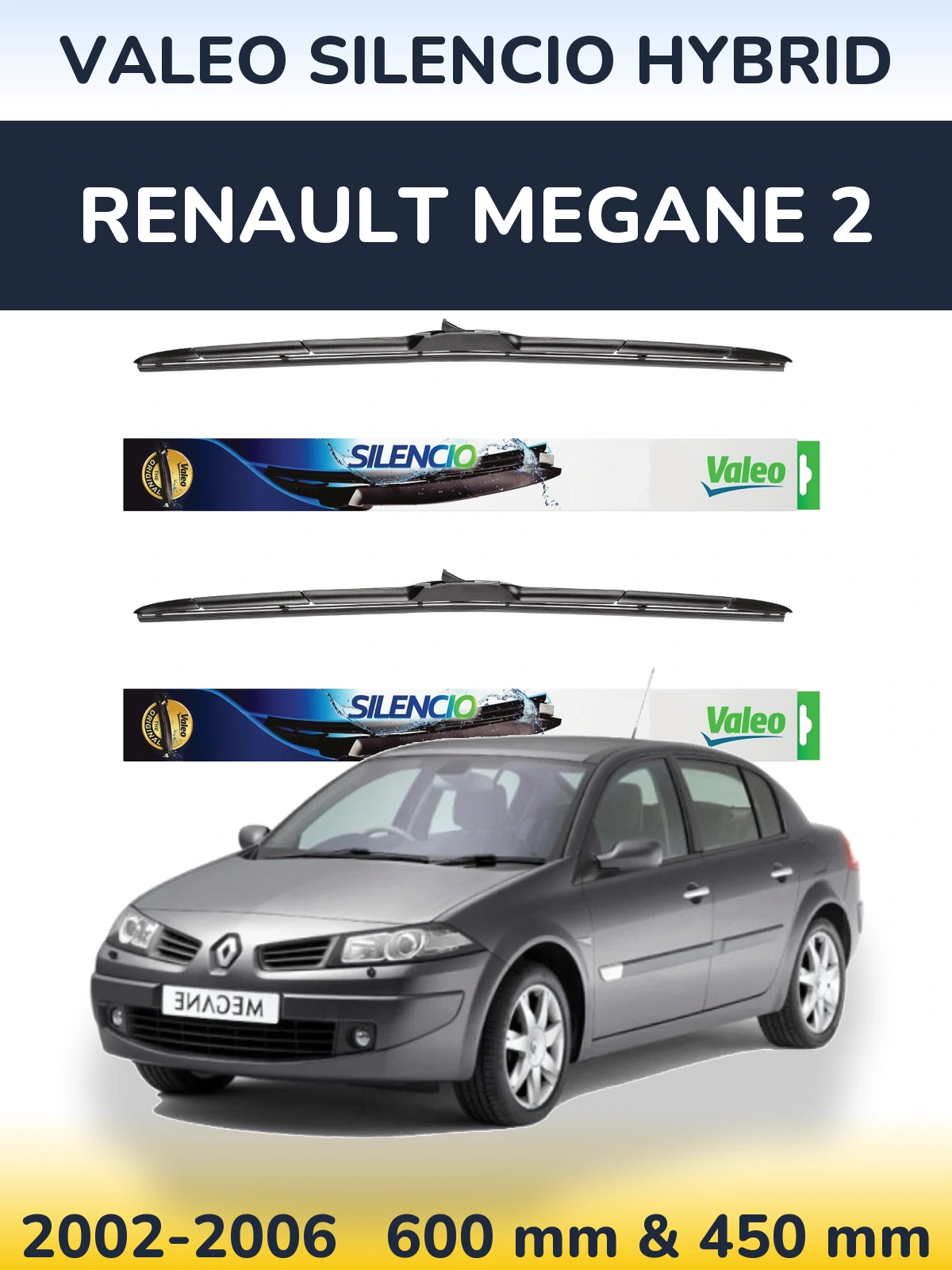 Torkarblad Valeo Silencio Hybrid för Renault Megane 2