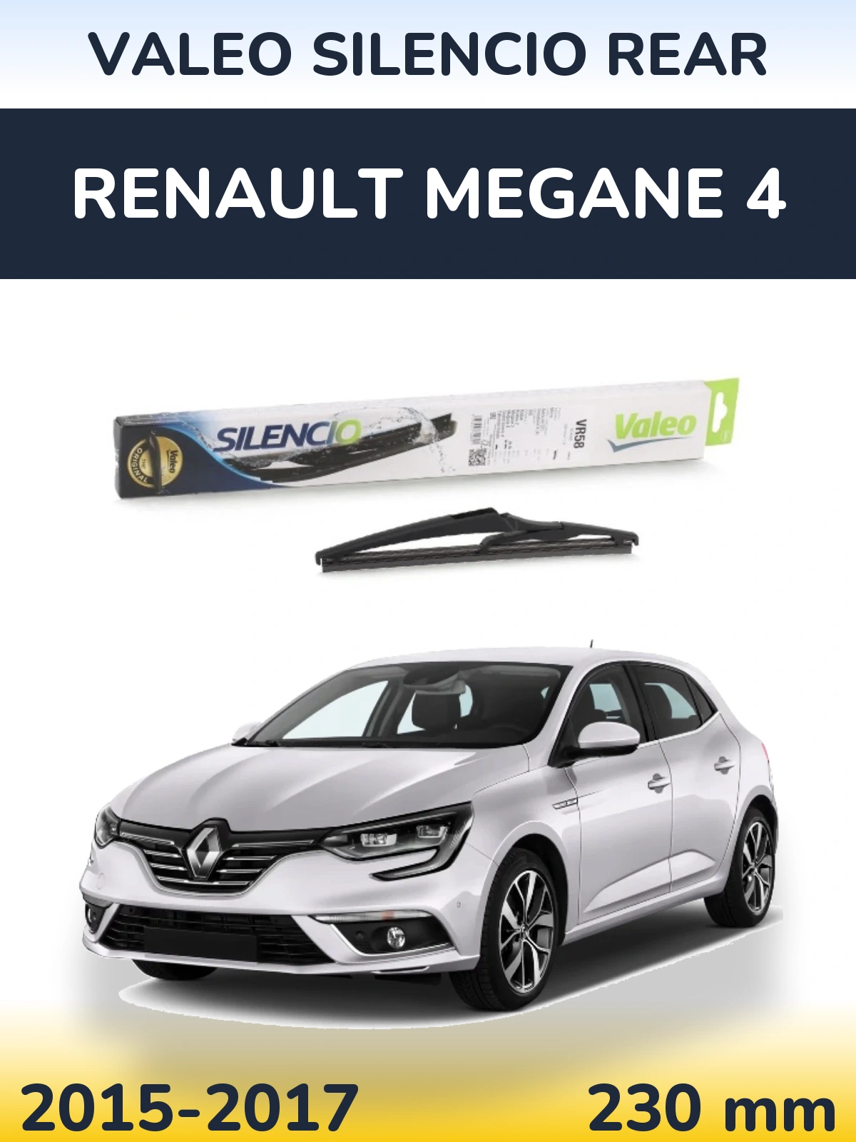 Torkarblad Valeo Silencio Rear för Renault Megane 4