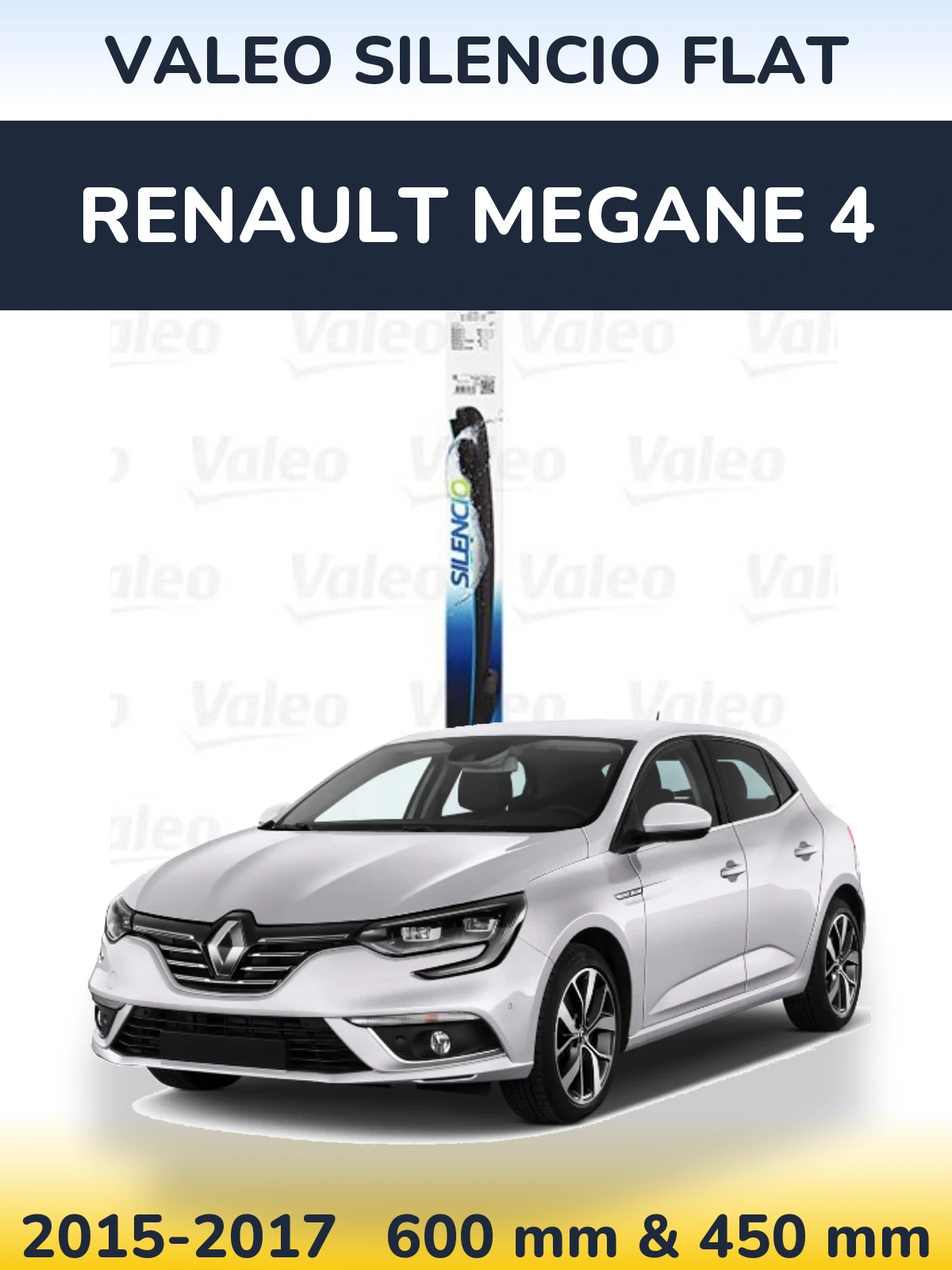 Torkarblad Valeo Silencio Flat för Renault Megane 4