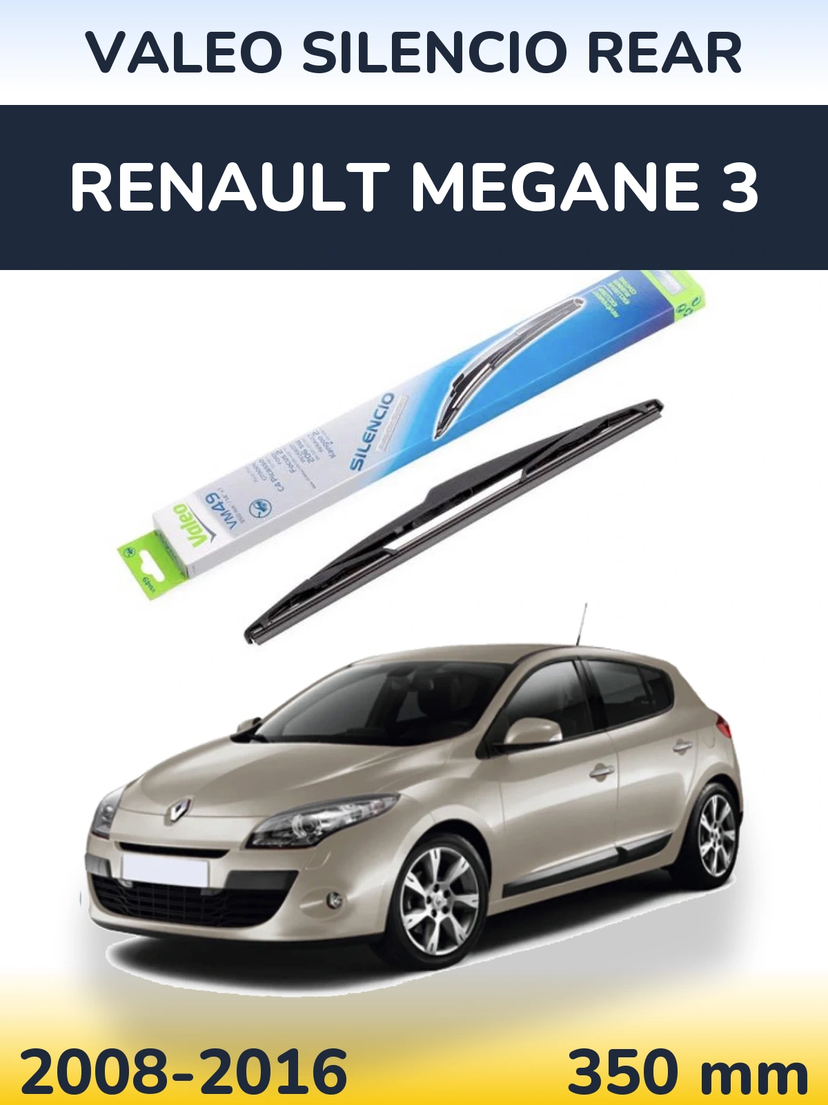 Torkarblad Valeo Silencio Rear för Renault Megane 3
