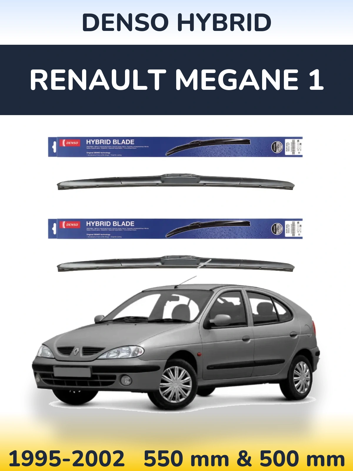 Torkarblad Denso Hybrid för Renault Megane 1