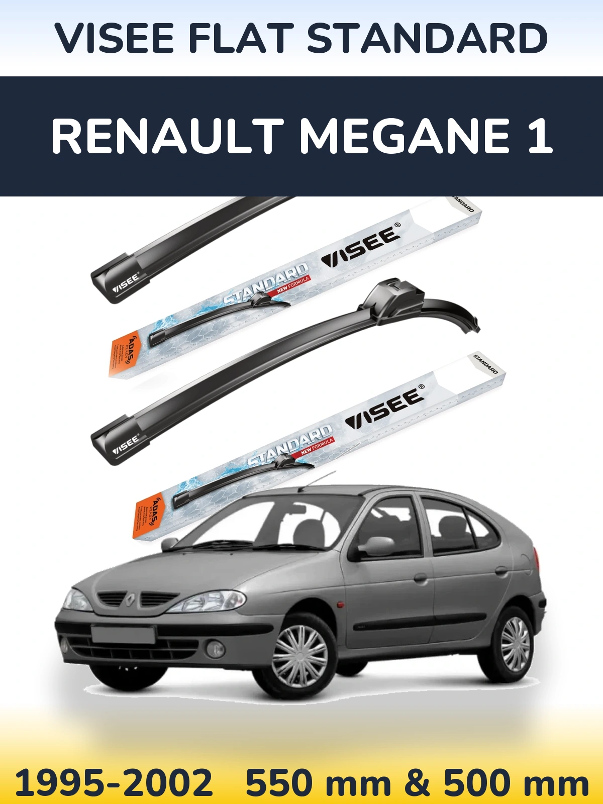 Torkarblad VISEE FLAT STANDARD för Renault Megane 1