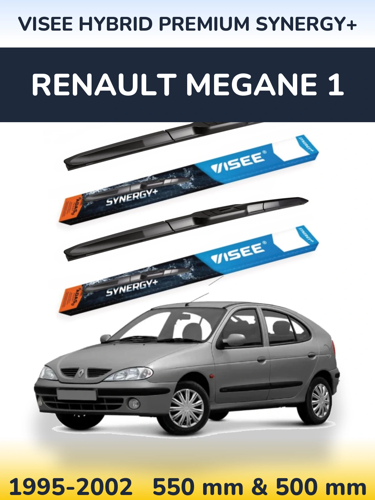 Torkarblad VISEE HYBRID PREMIUM SYNERGY+ för Renault Megane 1