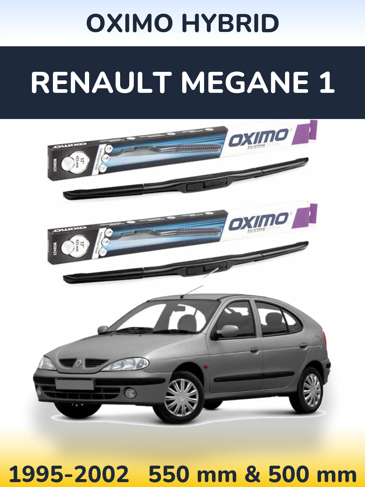 Torkarblad Oximo Hybrid för Renault Megane 1