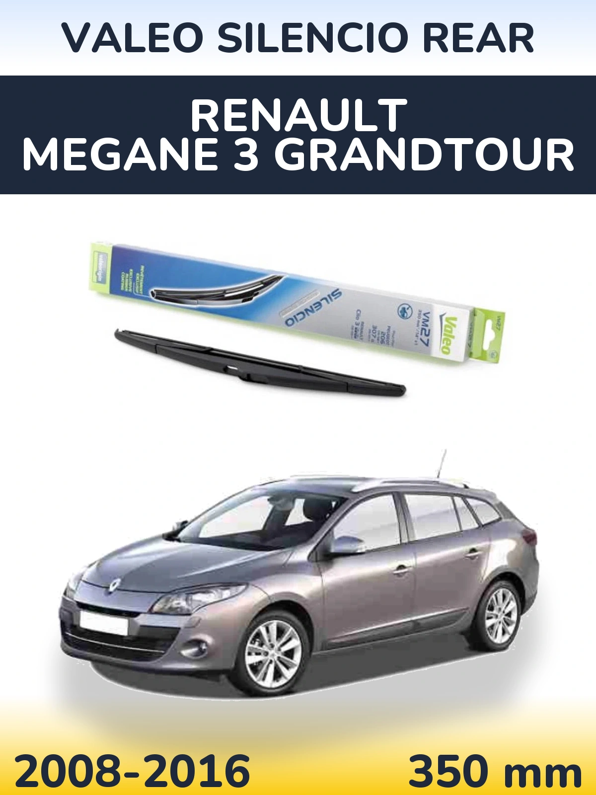 Torkarblad Valeo Silencio Rear för Renault Megane 3 Grandtour