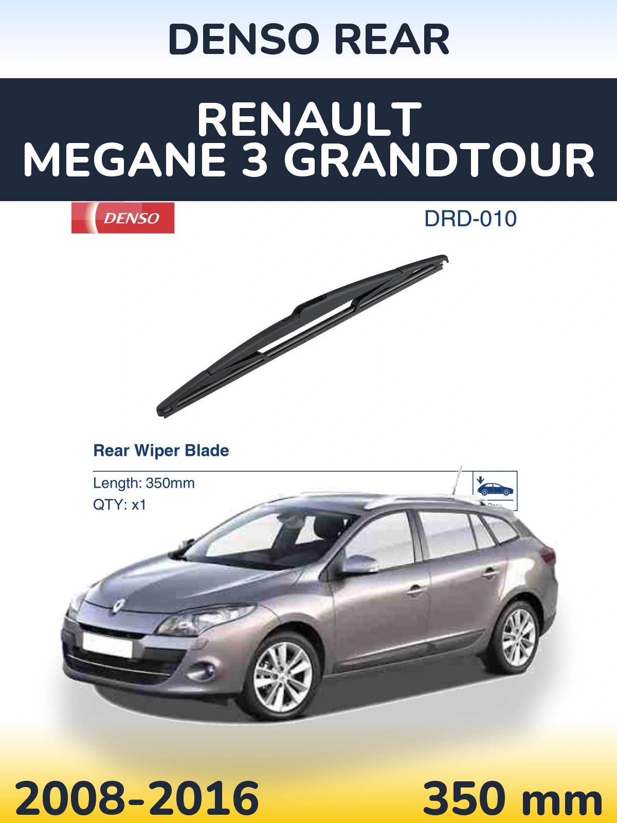 Задний дворник Denso Rear 350 мм для Renault Megane 3 Grandtour 2008-2016