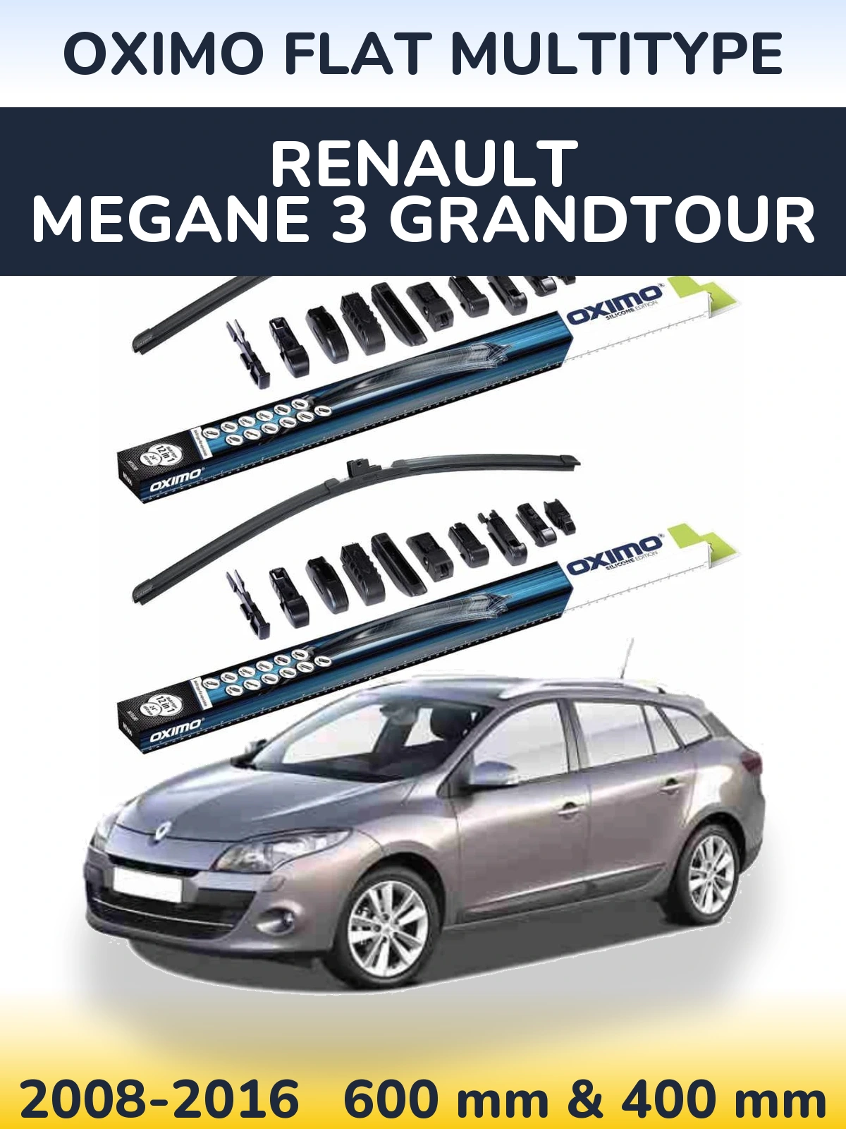 Torkarblad Oximo Flat MultiType för Renault Megane 3 Grandtour