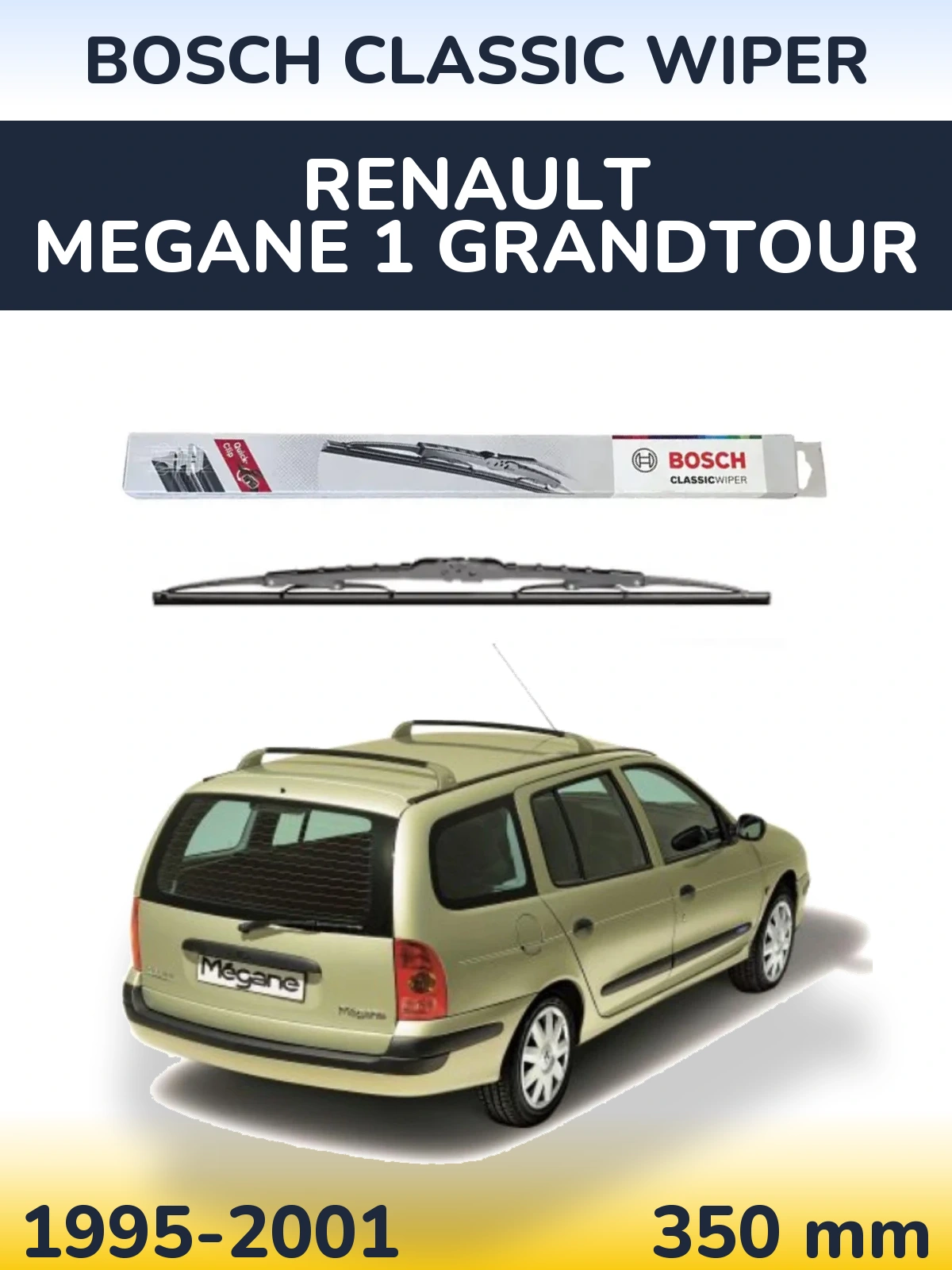 Torkarblad BOSCH Classic Wiper för Renault Megane 1 Grandtour