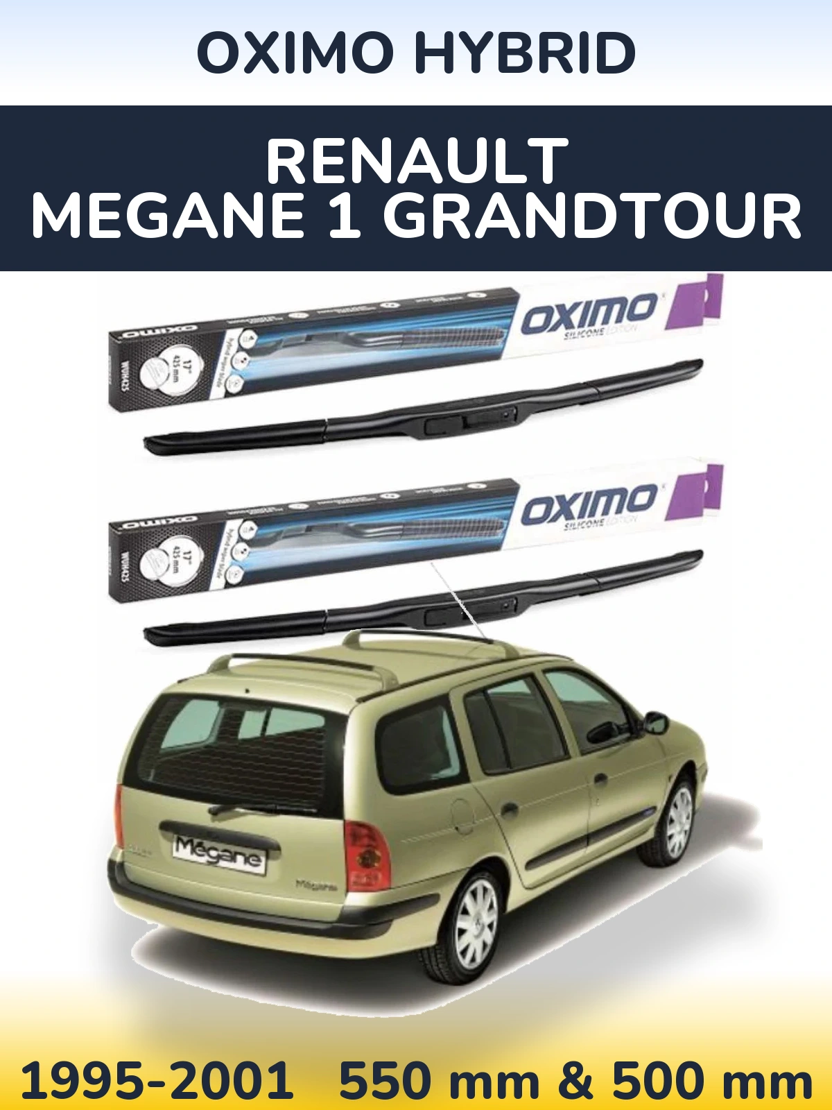 Torkarblad Oximo Hybrid för Renault Megane 1 Grandtour