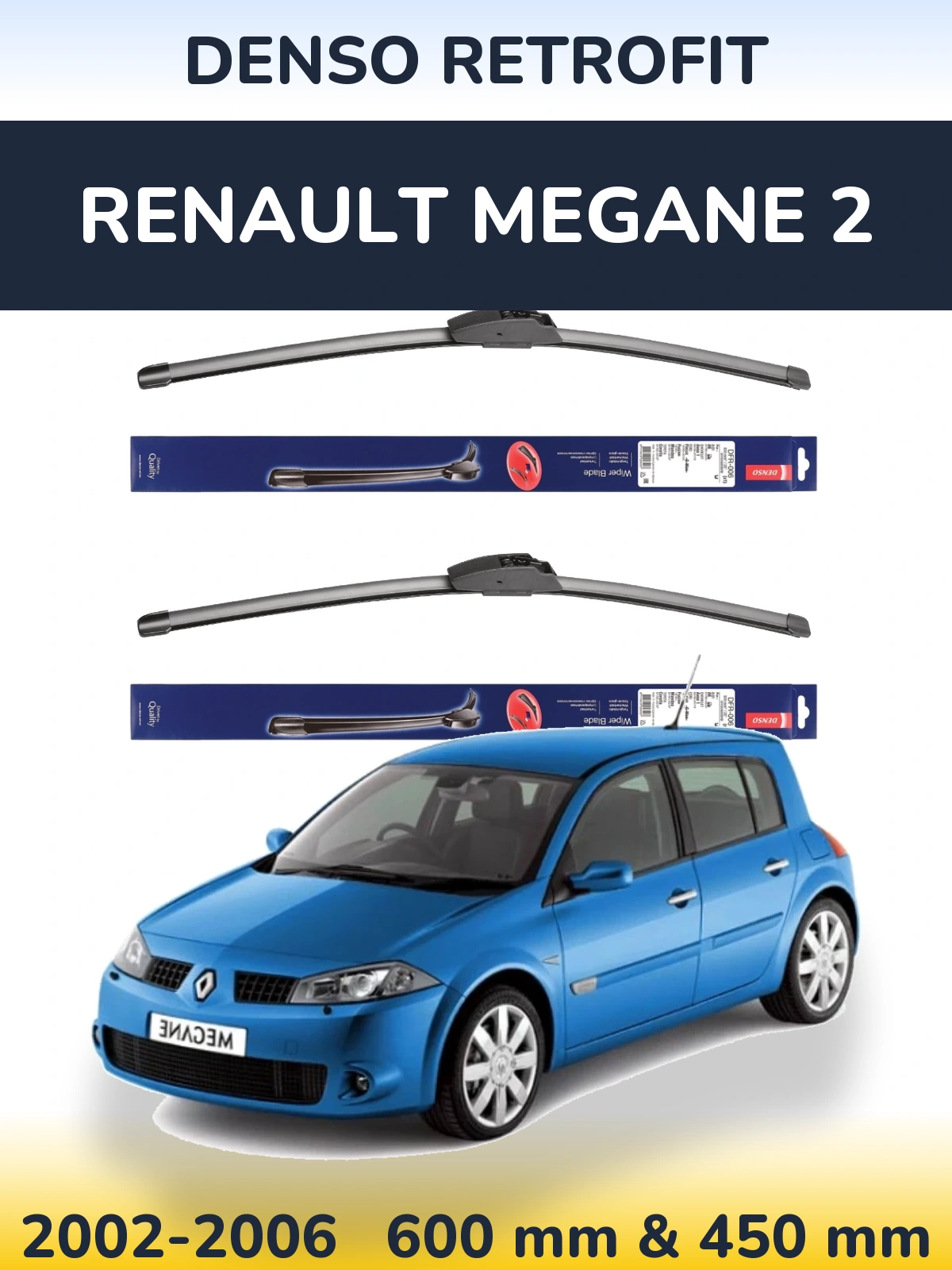 Torkarblad Denso Retrofit för Renault Megane 2