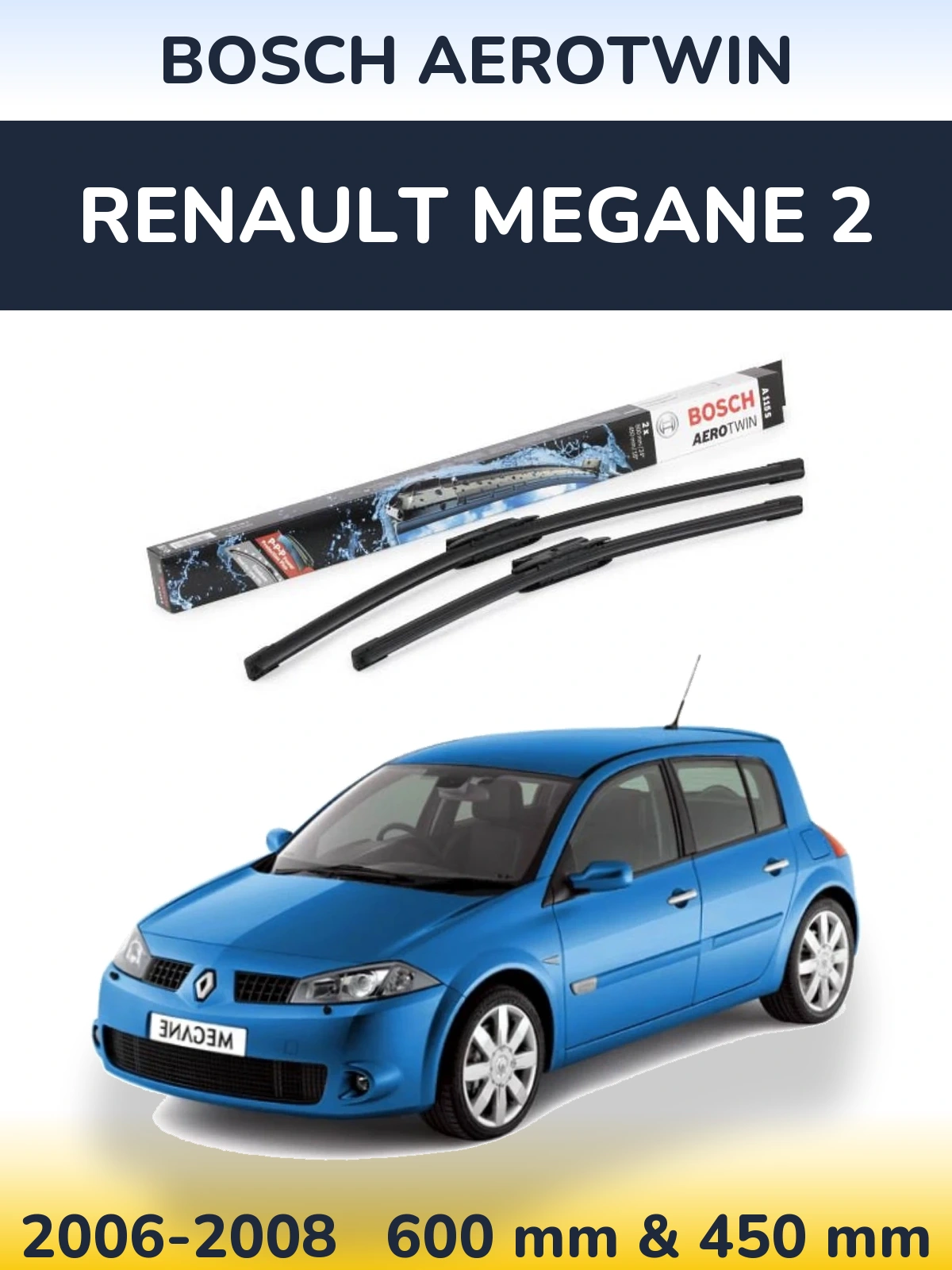 Torkarblad BOSCH AeroTwin för Renault Megane 2